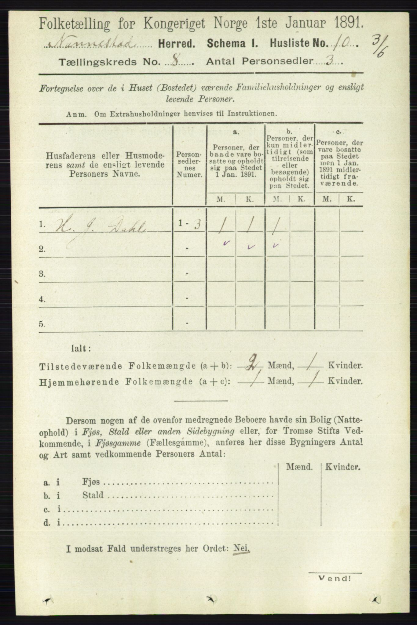 RA, 1891 census for 0238 Nannestad, 1891, p. 4341