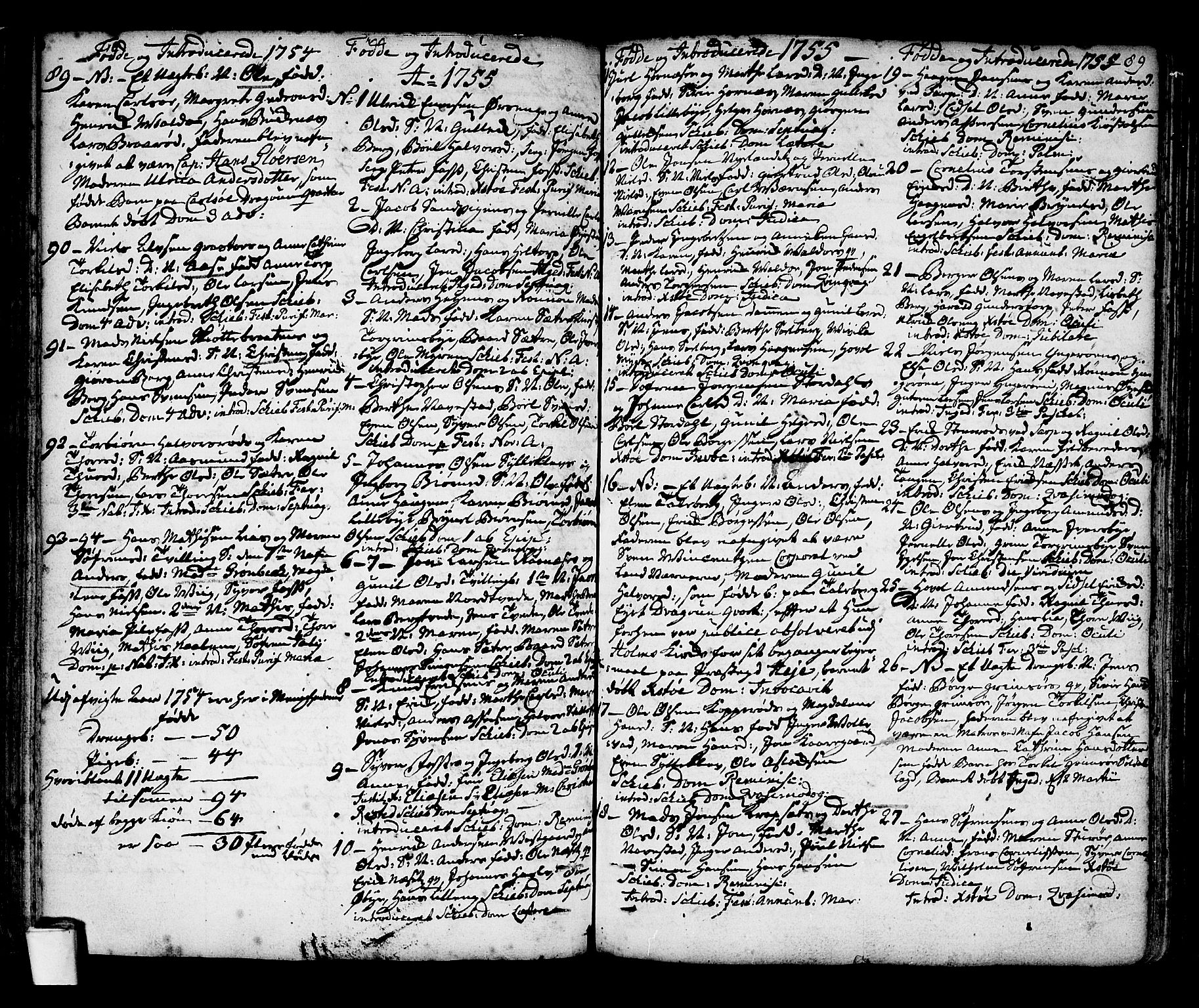 Skjeberg prestekontor Kirkebøker, SAO/A-10923/F/Fa/L0002: Parish register (official) no. I 2, 1726-1791, p. 89