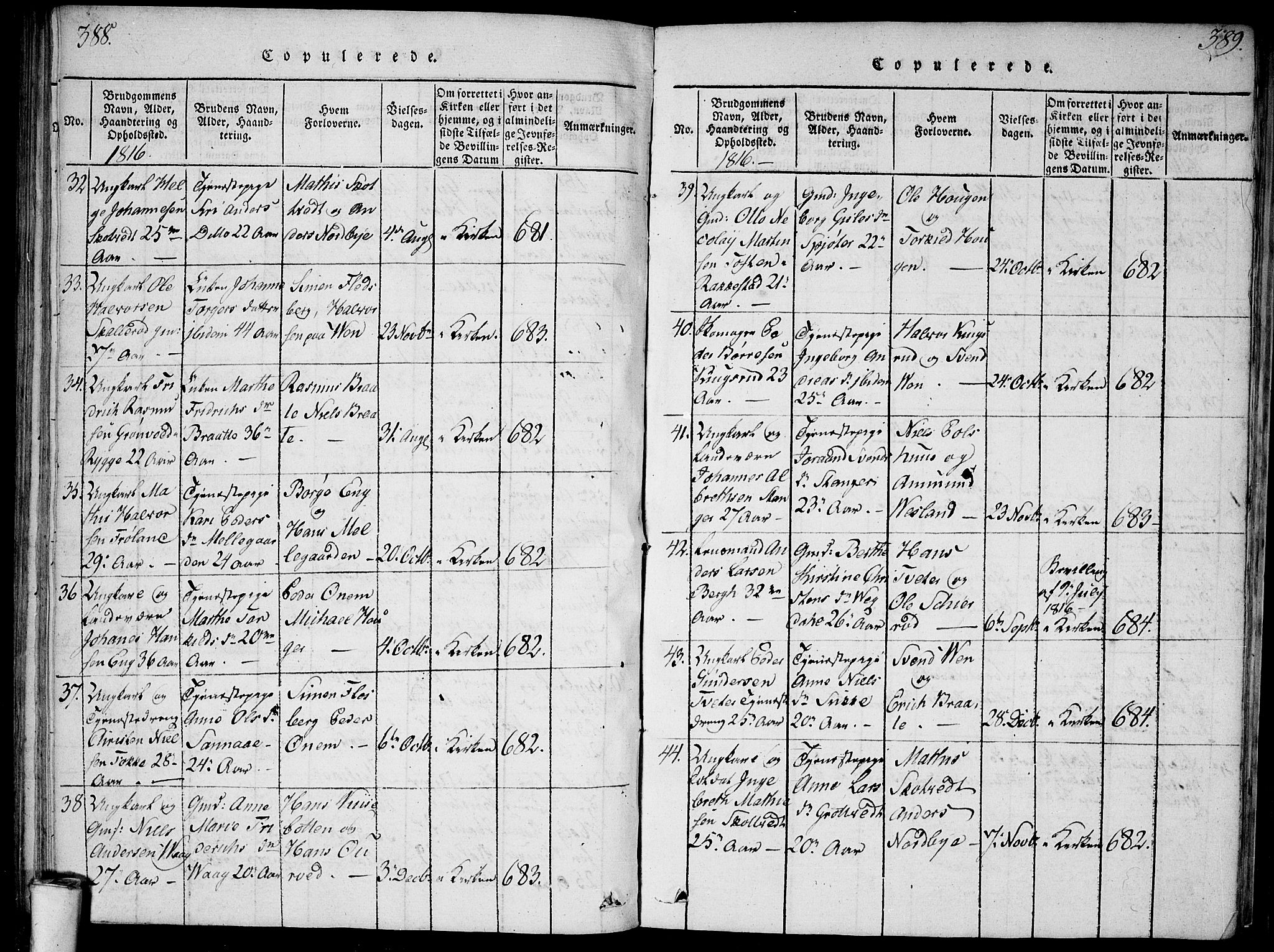 Våler prestekontor Kirkebøker, SAO/A-11083/G/Ga/L0001: Parish register (copy) no. I 1, 1815-1839, p. 388-389