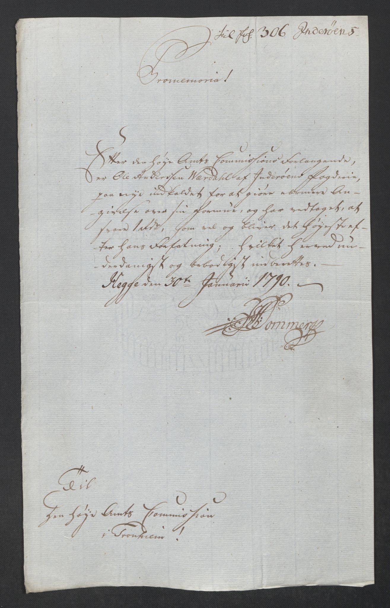 Rentekammeret inntil 1814, Reviderte regnskaper, Mindre regnskaper, AV/RA-EA-4068/Rf/Rfe/L0017: Inderøy fogderi, Jarlsberg grevskap, 1789, p. 229