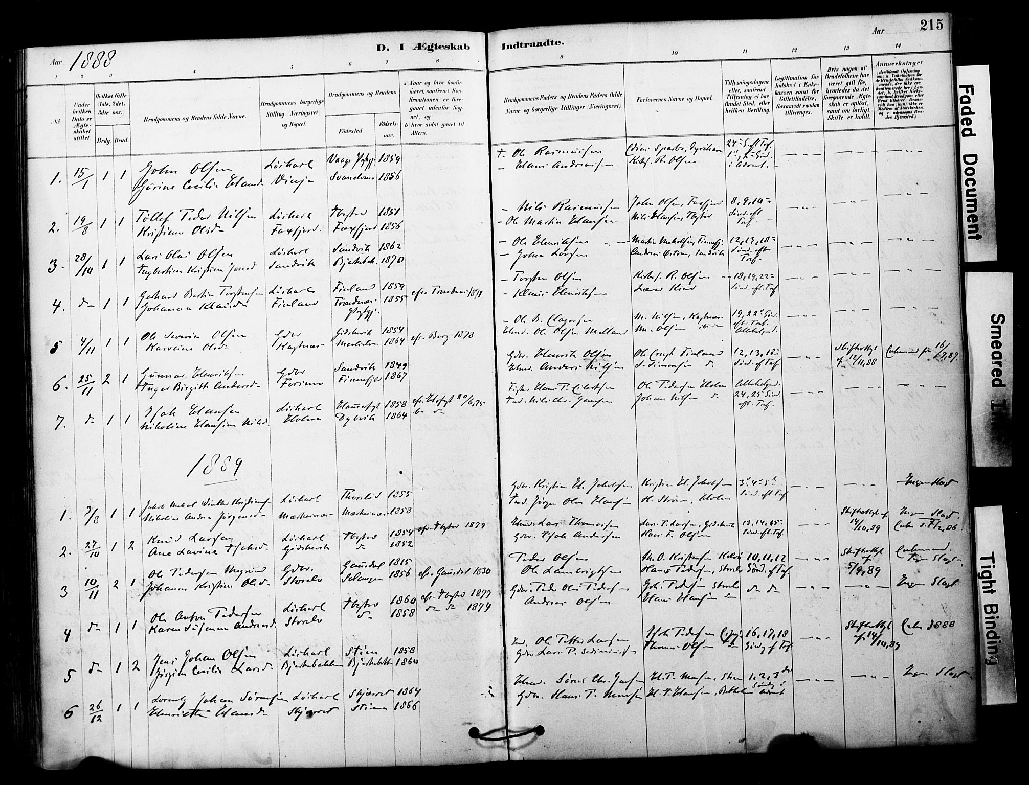 Tranøy sokneprestkontor, AV/SATØ-S-1313/I/Ia/Iaa/L0011kirke: Parish register (official) no. 11, 1878-1904, p. 215