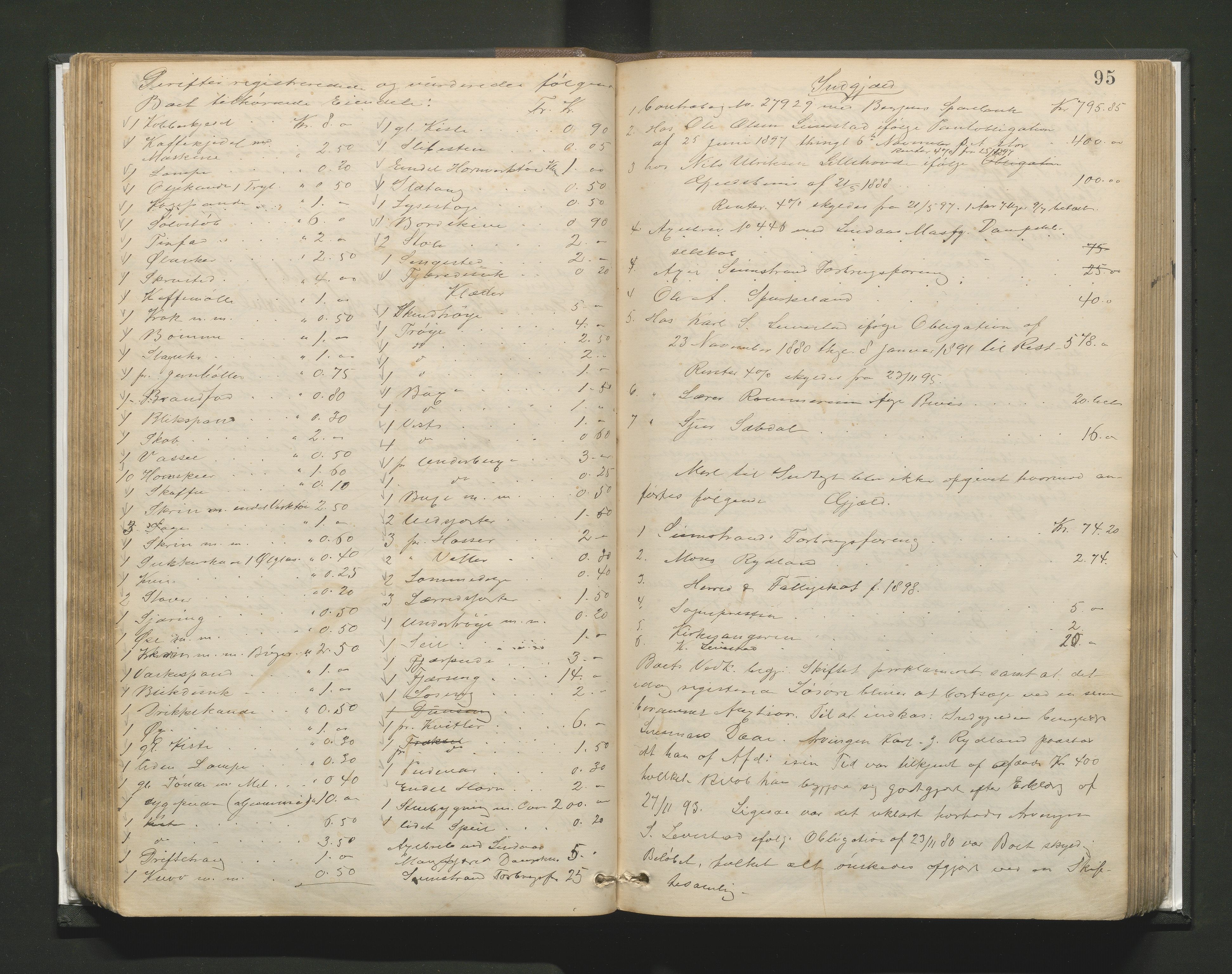 Lensmannen i Alversund, AV/SAB-A-30701/0006/L0001: Registreringsprotokoll, 1887-1913, p. 94b-95a