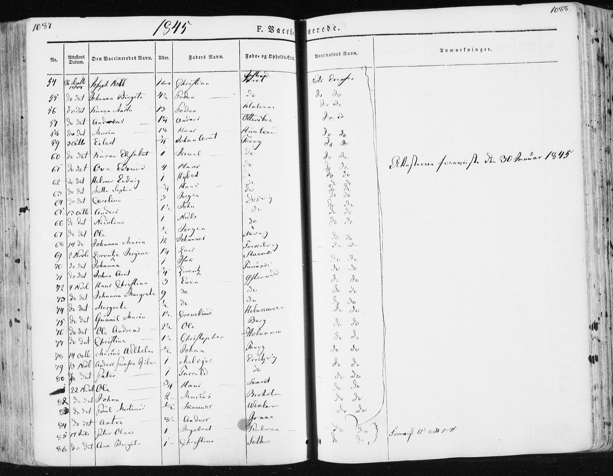 Ministerialprotokoller, klokkerbøker og fødselsregistre - Sør-Trøndelag, SAT/A-1456/659/L0736: Parish register (official) no. 659A06, 1842-1856, p. 1087-1088