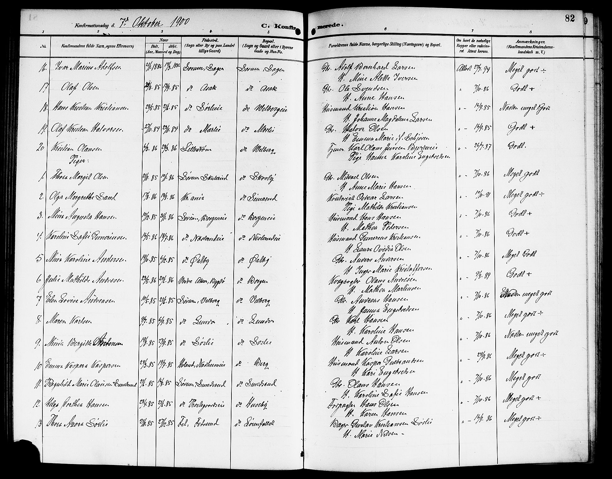 Sørum prestekontor Kirkebøker, AV/SAO-A-10303/G/Ga/L0006: Parish register (copy) no. I 6, 1894-1906, p. 82