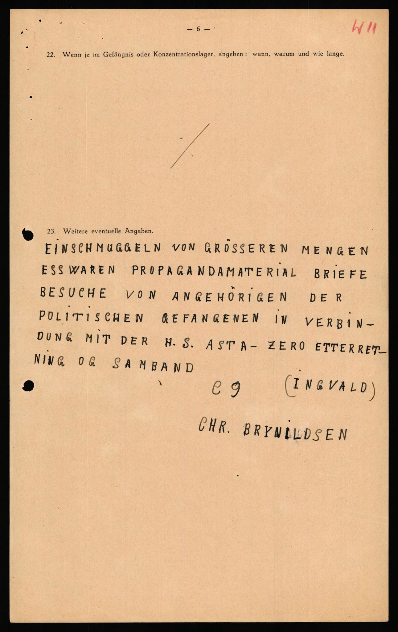 Forsvaret, Forsvarets overkommando II, RA/RAFA-3915/D/Db/L0040: CI Questionaires. Tyske okkupasjonsstyrker i Norge. Østerrikere., 1945-1946, p. 420