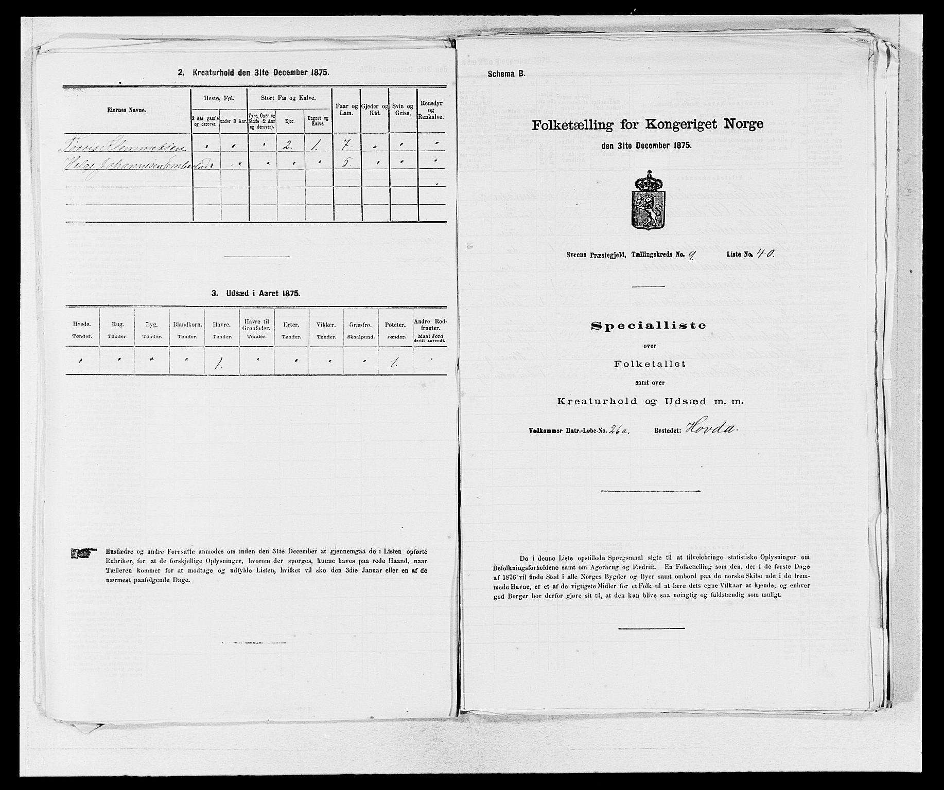 SAB, 1875 census for 1216P Sveio, 1875, p. 1179