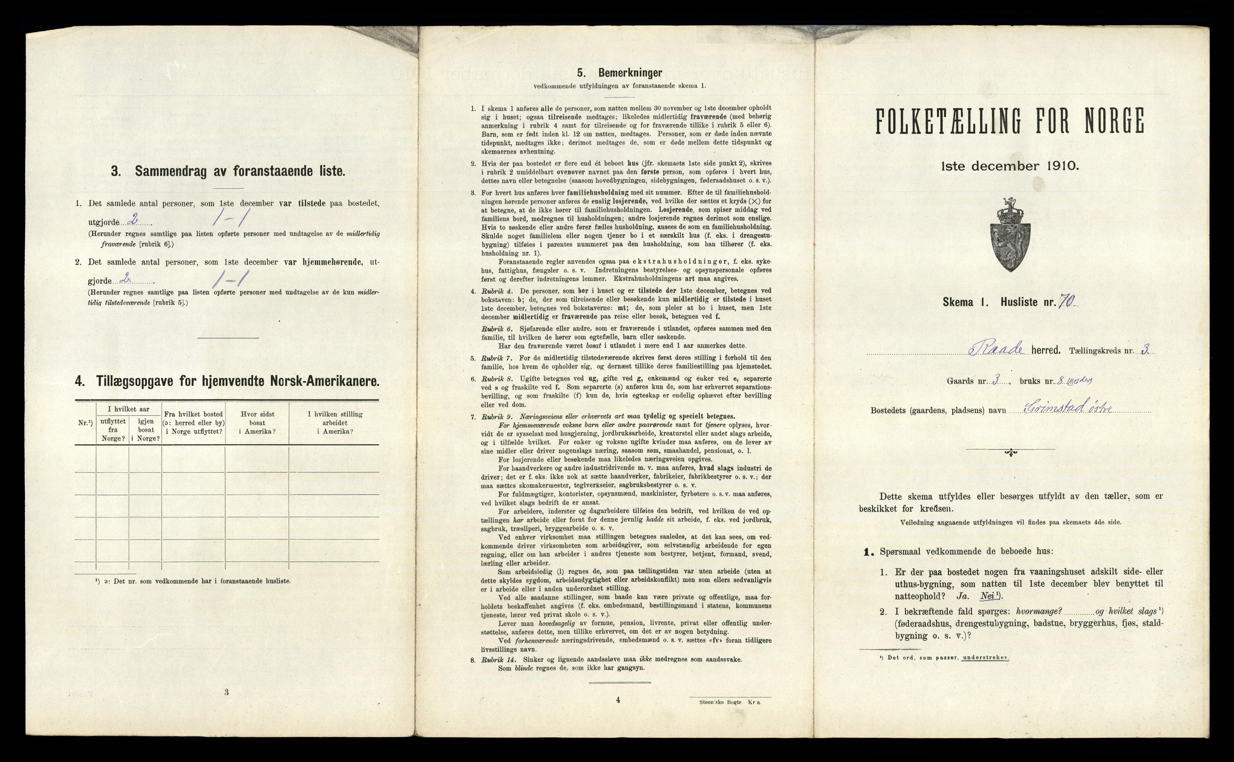 RA, 1910 census for Råde, 1910, p. 526