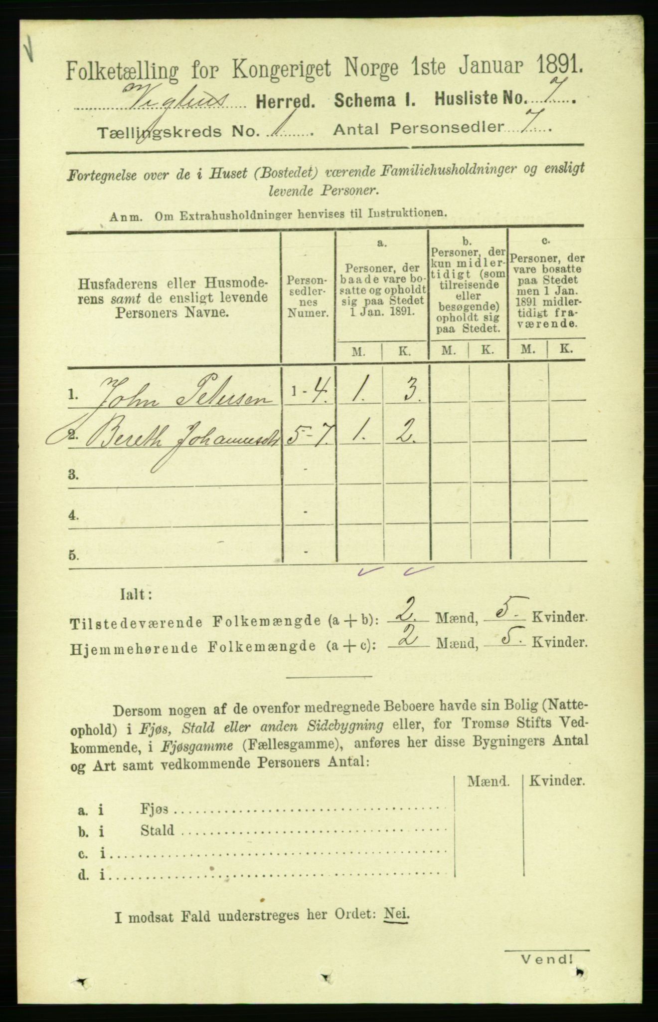 RA, 1891 census for 1750 Vikna, 1891, p. 28