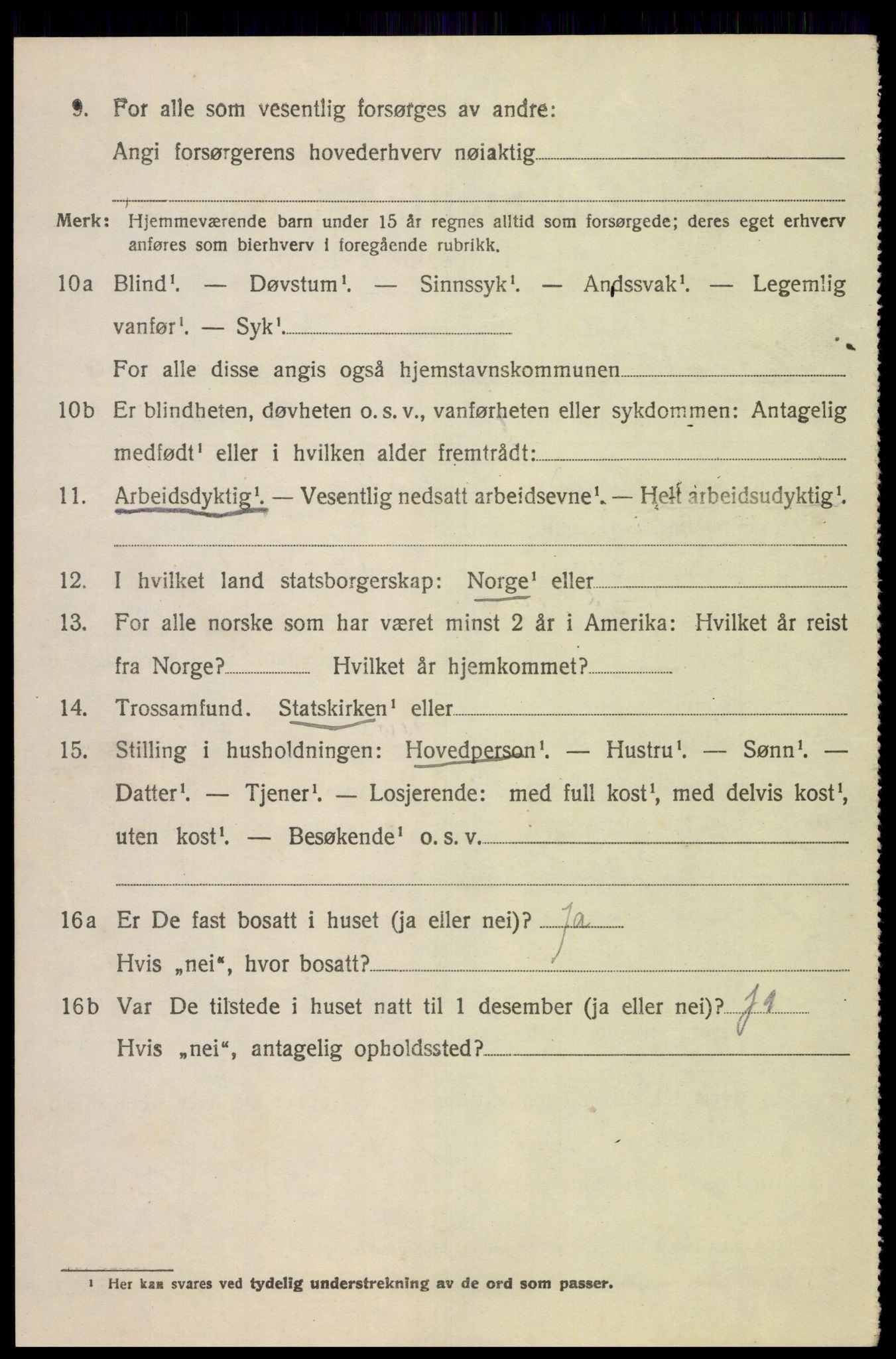 SAK, 1920 census for Nes (V-A), 1920, p. 3763