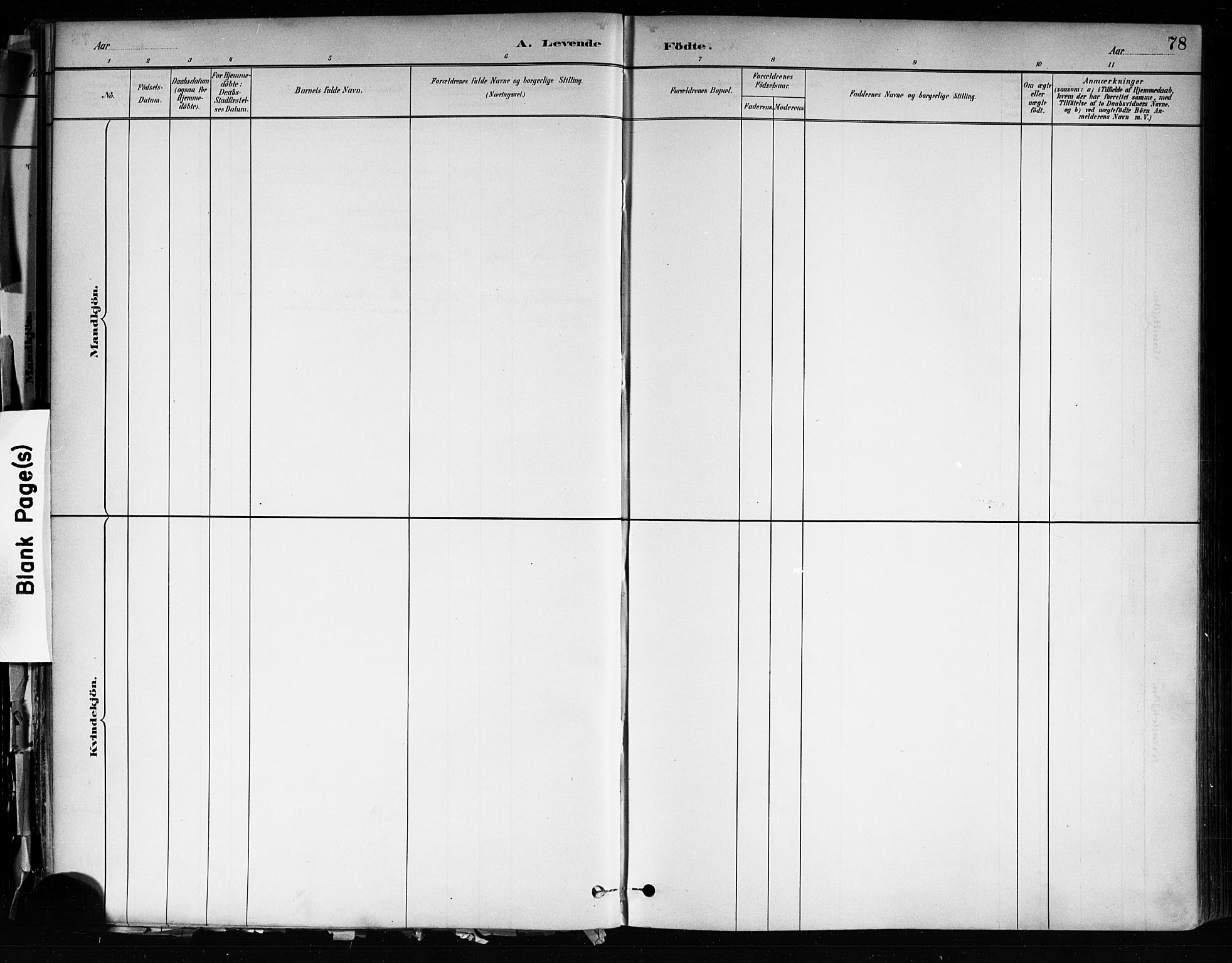 Brevik kirkebøker, AV/SAKO-A-255/F/Fa/L0007: Parish register (official) no. 7, 1882-1900, p. 78
