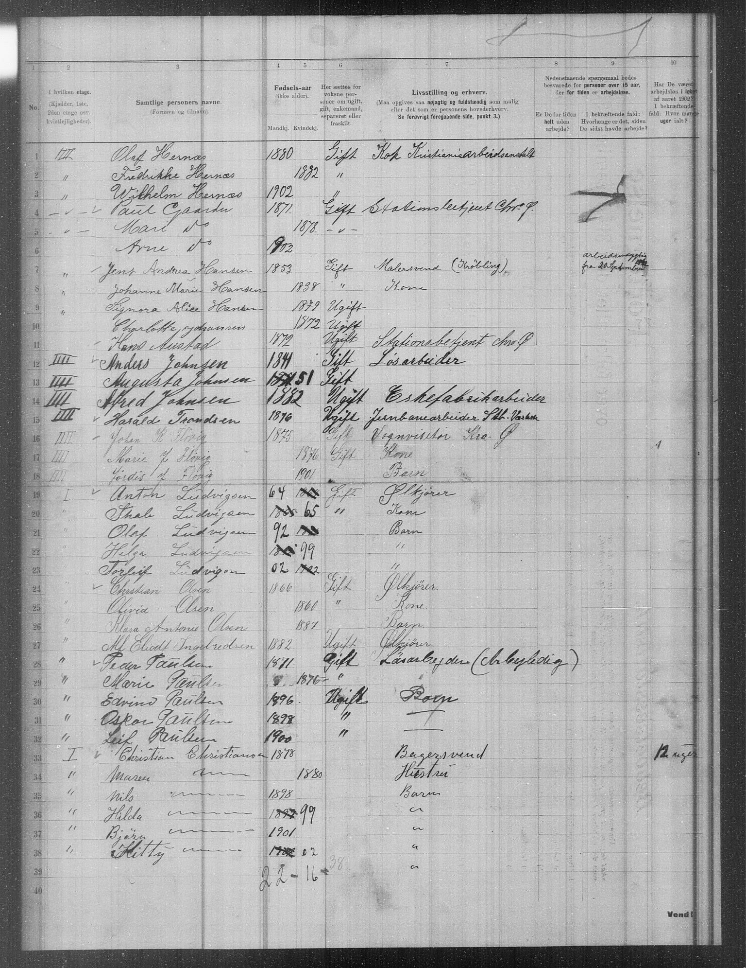 OBA, Municipal Census 1902 for Kristiania, 1902, p. 11410