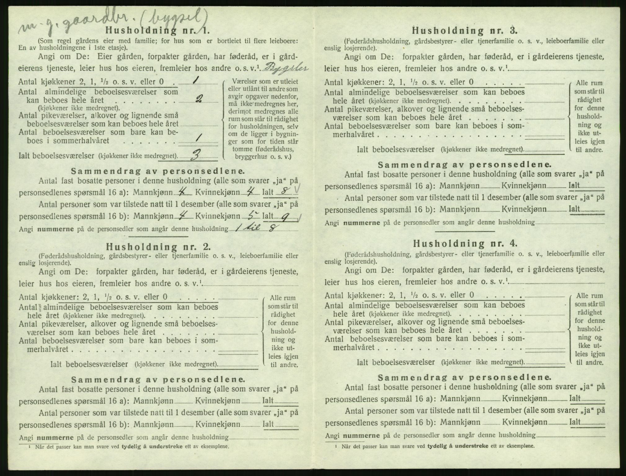 SAT, 1920 census for Skodje, 1920, p. 520