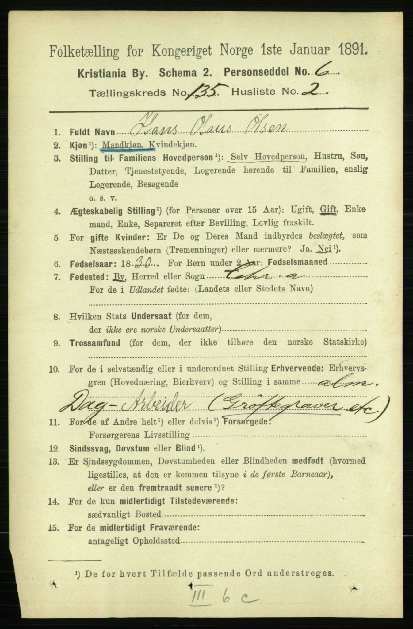 RA, 1891 census for 0301 Kristiania, 1891, p. 74557