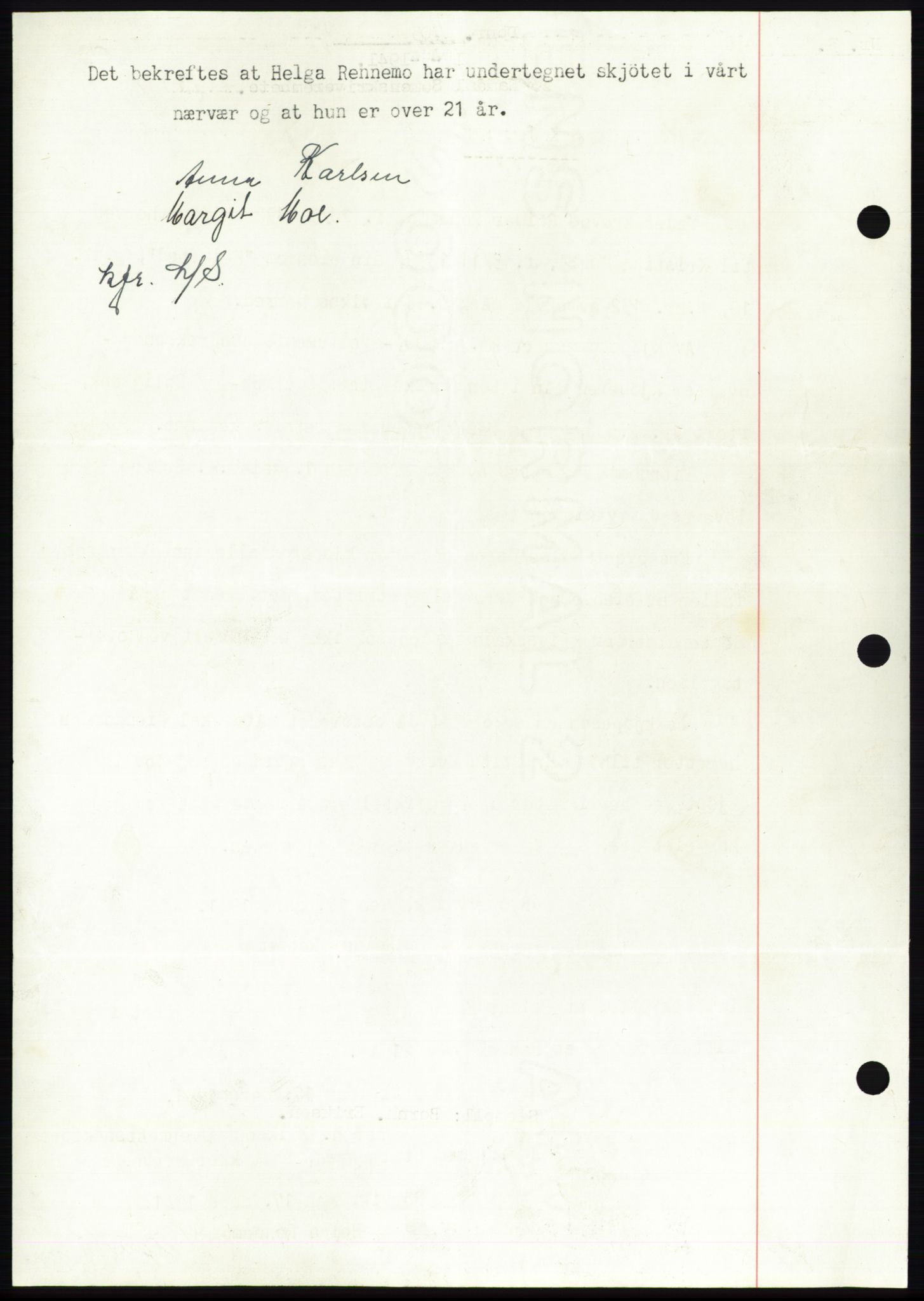 Namdal sorenskriveri, SAT/A-4133/1/2/2C: Mortgage book no. -, 1940-1941, Deed date: 17.05.1941
