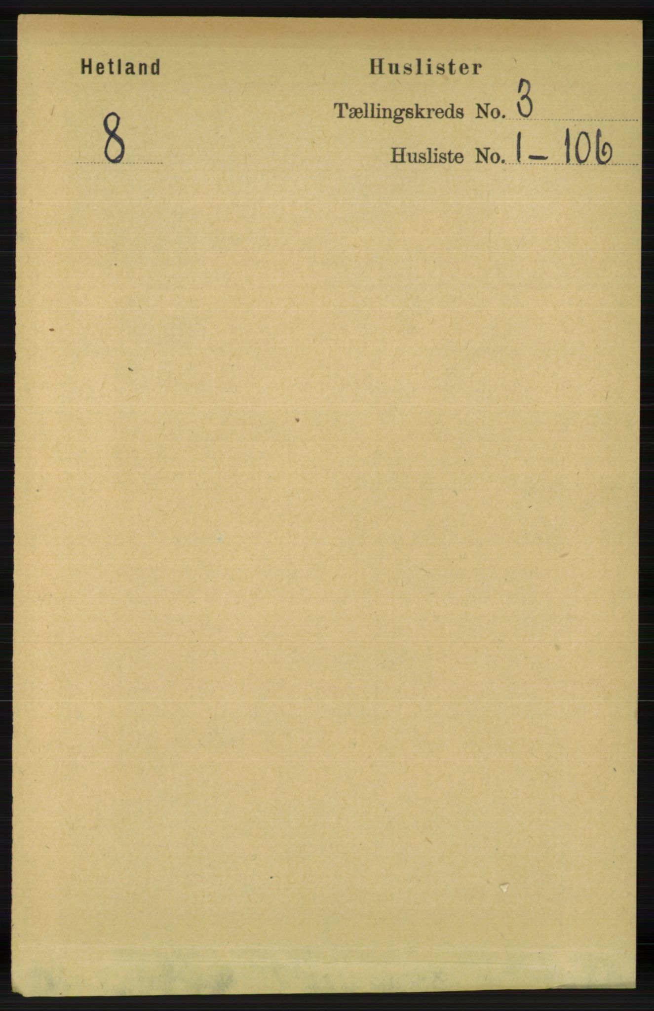RA, 1891 census for 1126 Hetland, 1891, p. 1030