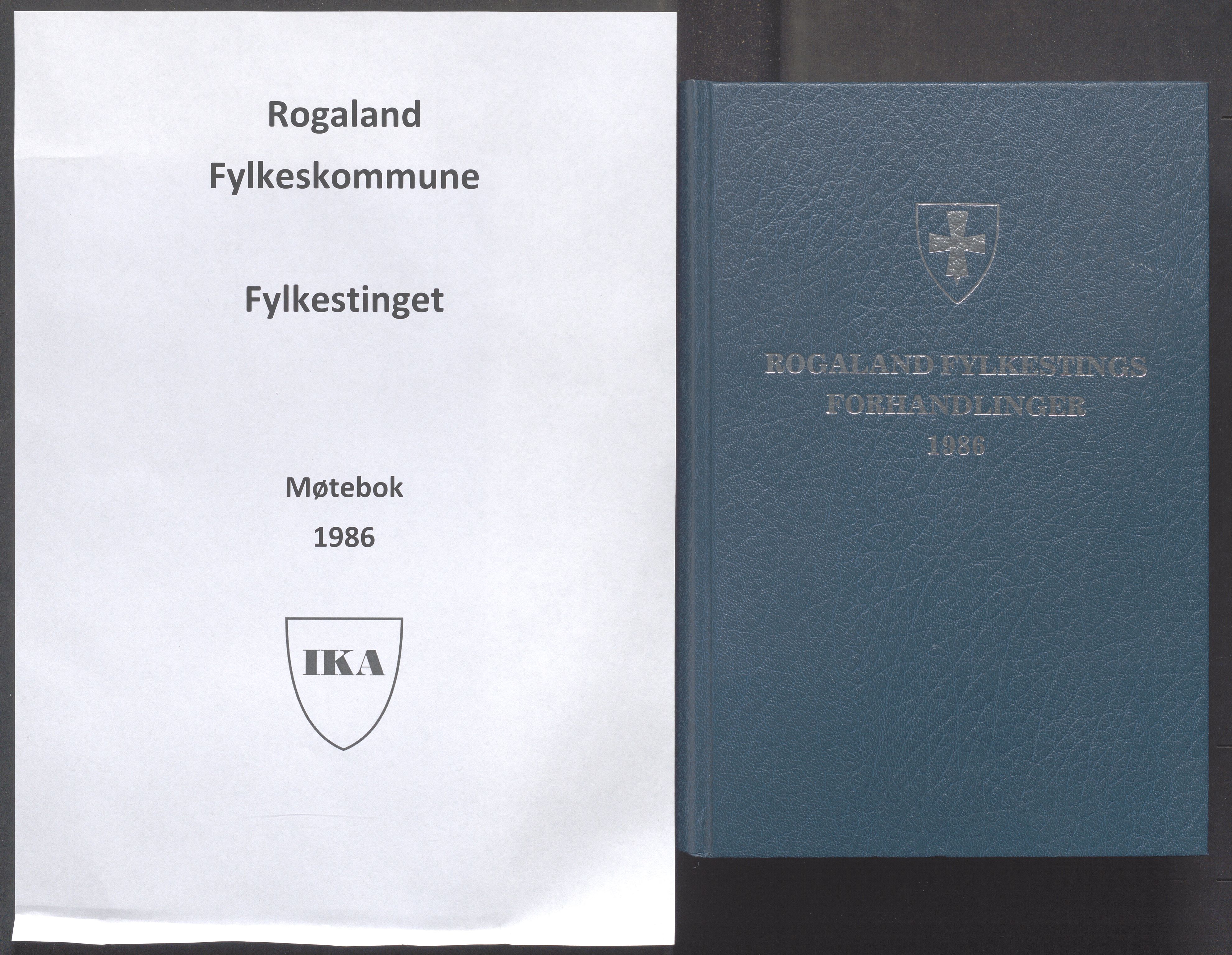 Rogaland fylkeskommune - Fylkesrådmannen , IKAR/A-900/A/Aa/Aaa/L0106: Møtebok , 1986