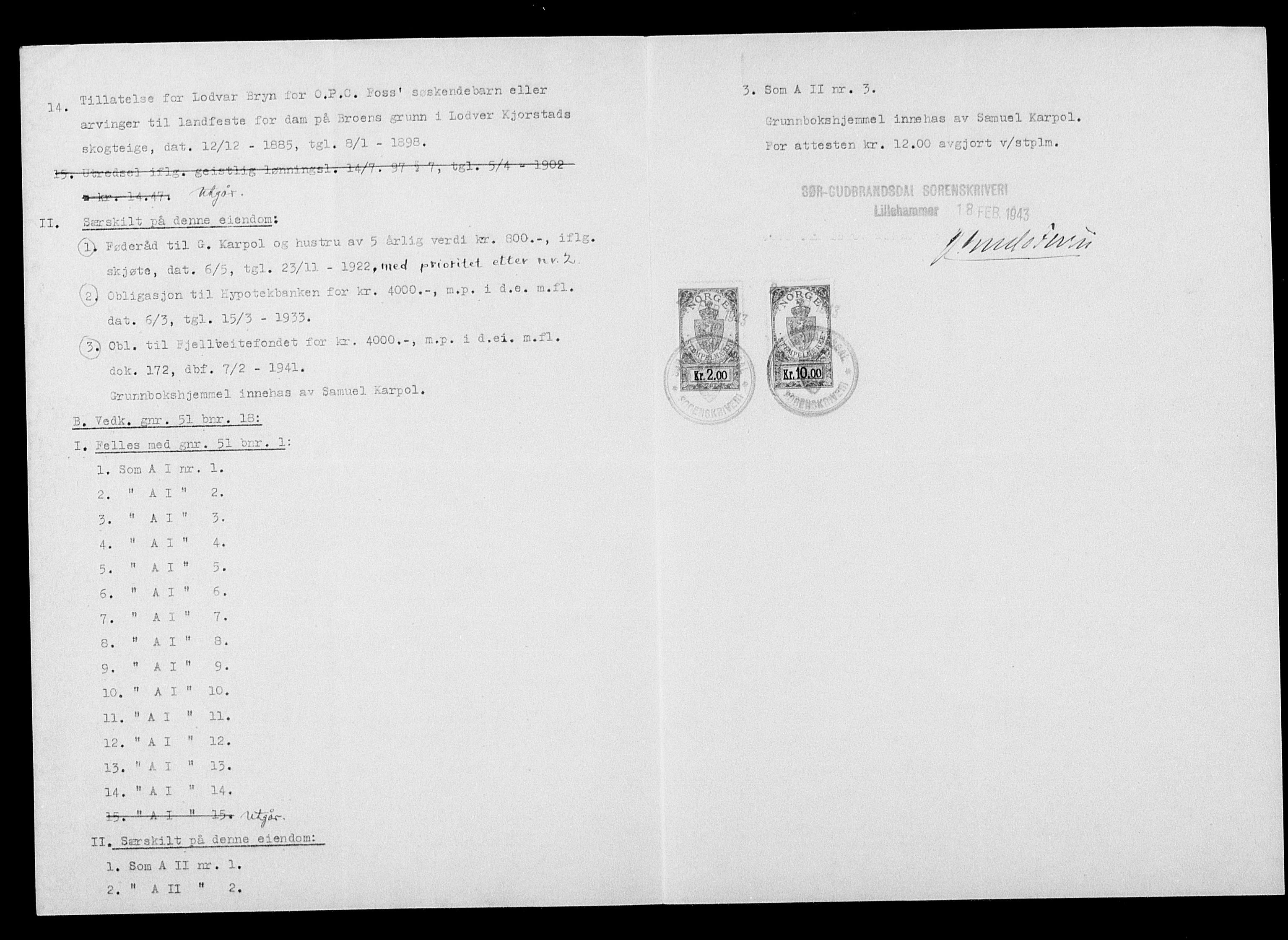Justisdepartementet, Tilbakeføringskontoret for inndratte formuer, AV/RA-S-1564/H/Hc/Hcc/L0949: --, 1945-1947, p. 587