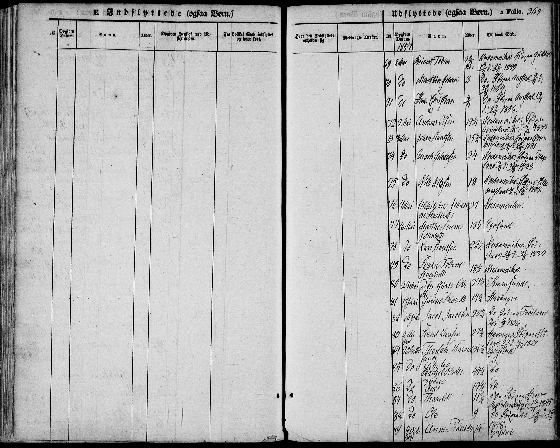 Sokndal sokneprestkontor, AV/SAST-A-101808: Parish register (official) no. A 9, 1857-1874, p. 364