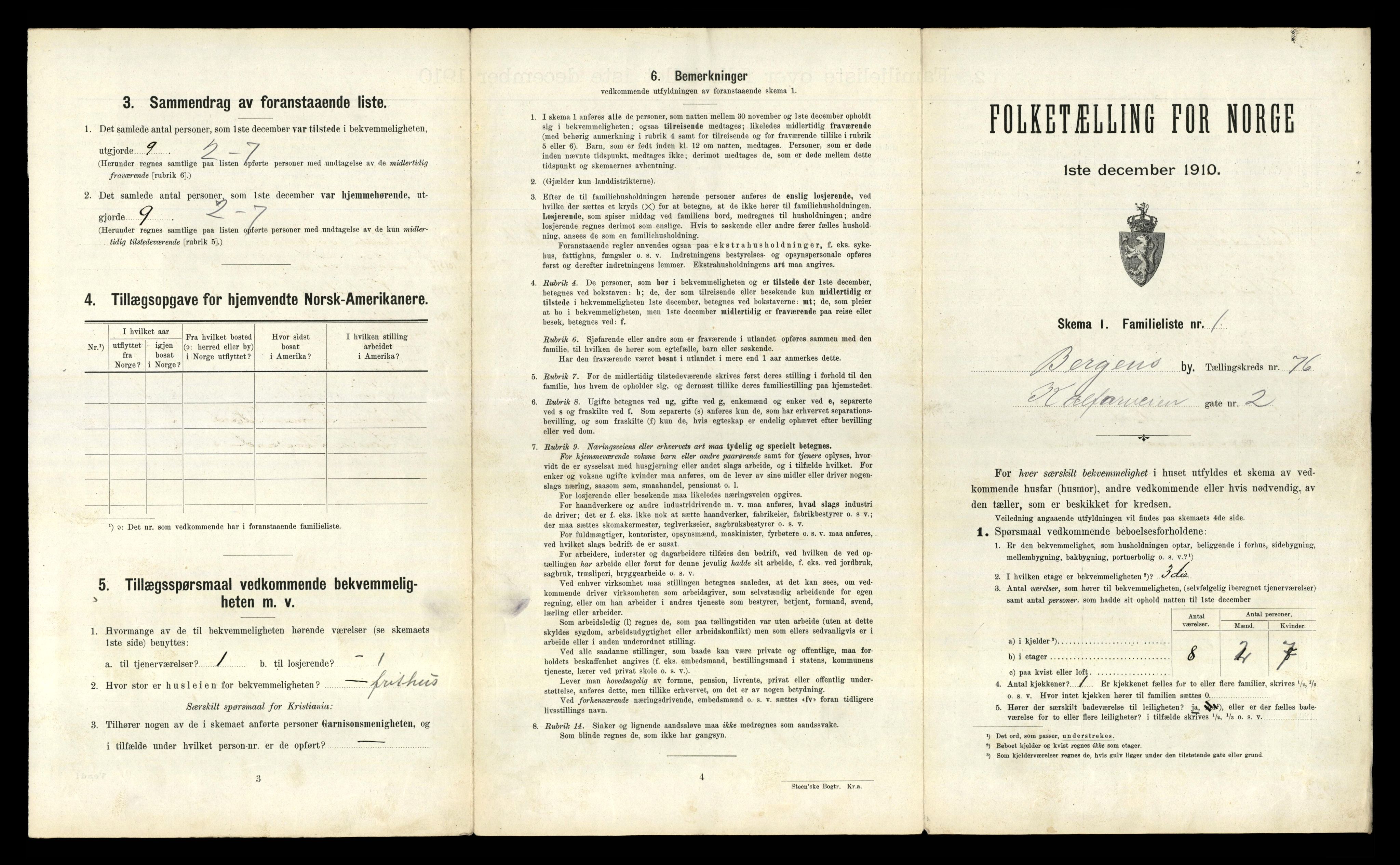 RA, 1910 census for Bergen, 1910, p. 26269