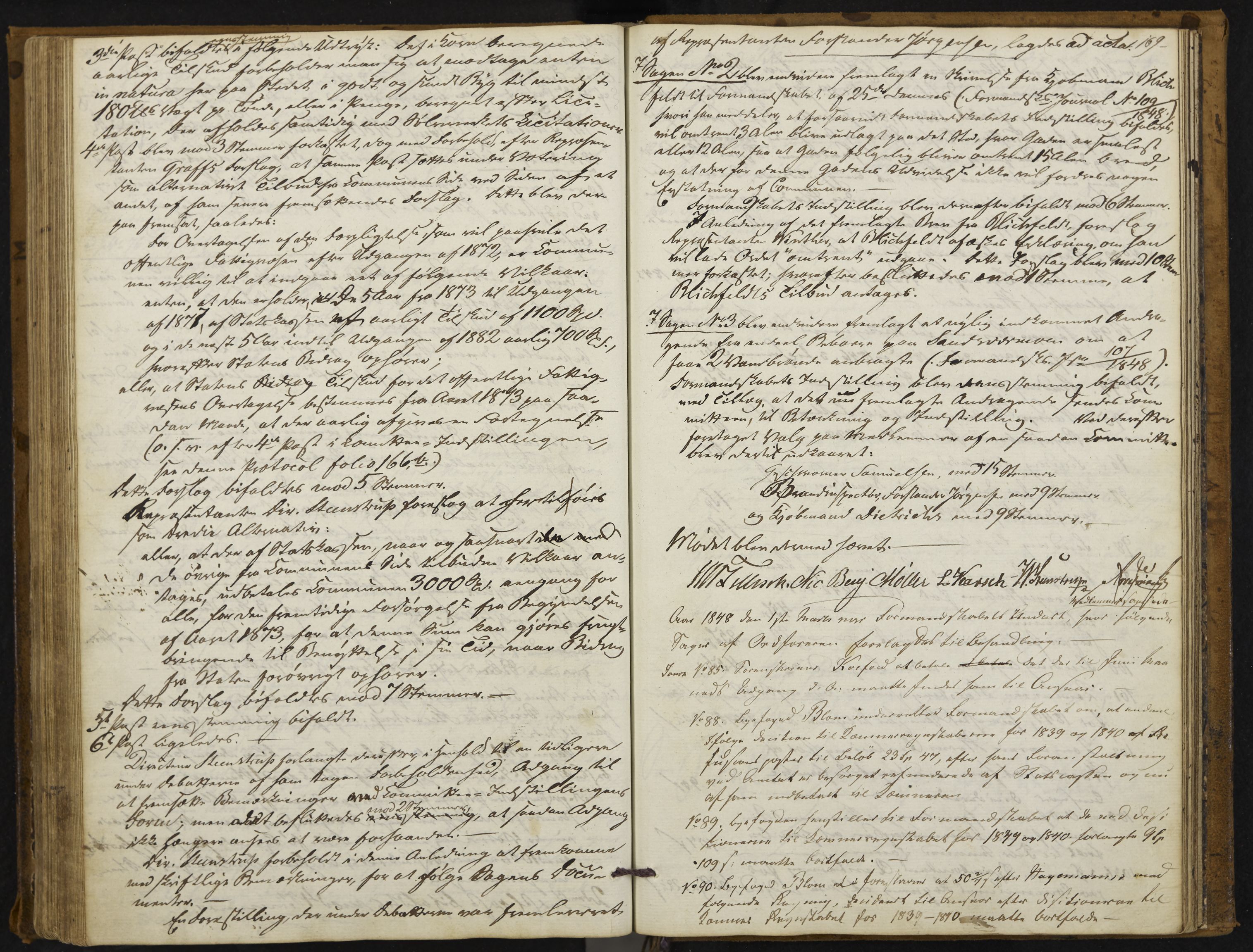 Kongsberg formannskap og sentraladministrasjon, IKAK/0604021-1/A/L0001: Møtebok med register, 1837-1849, p. 169