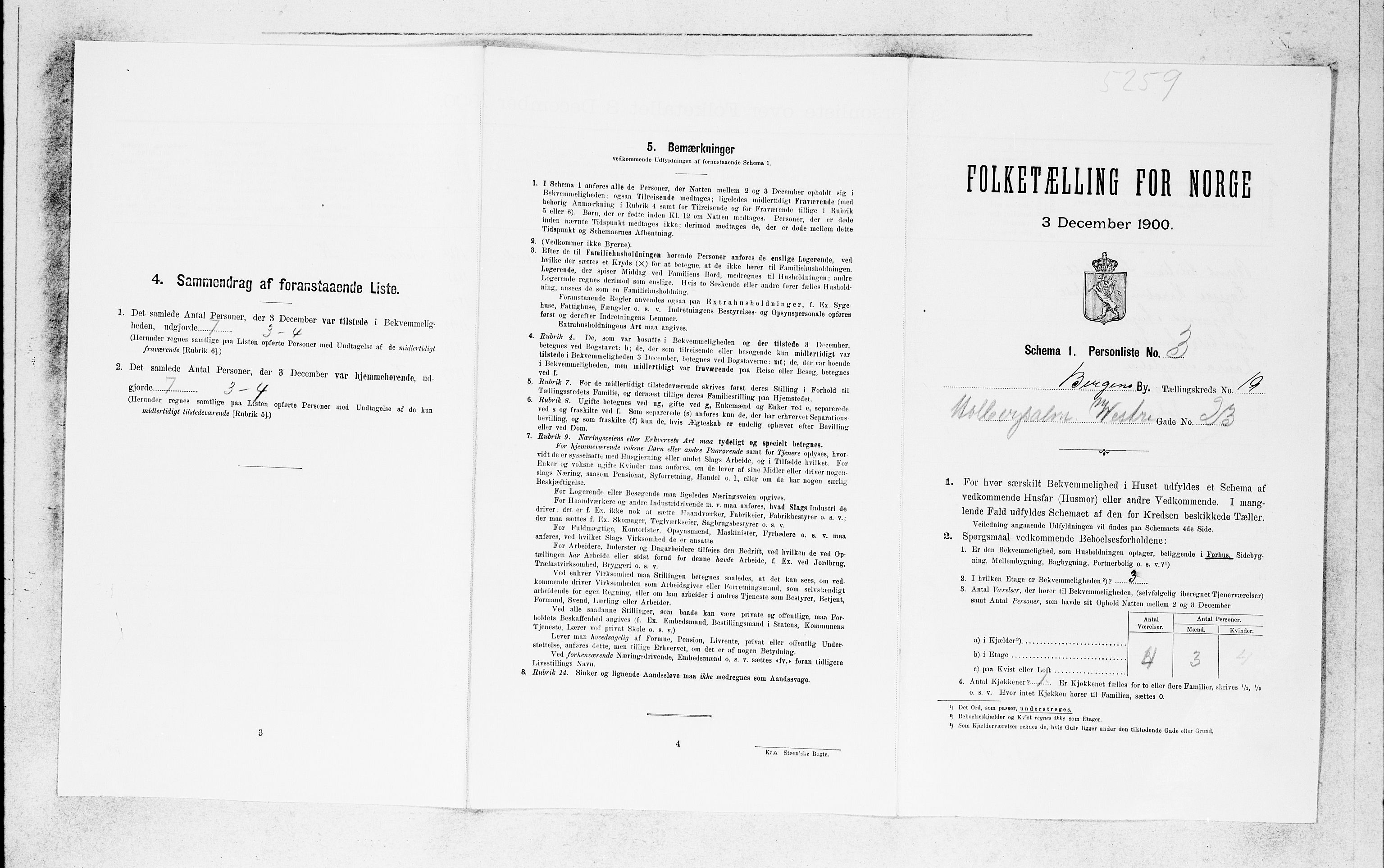 SAB, 1900 census for Bergen, 1900, p. 4102