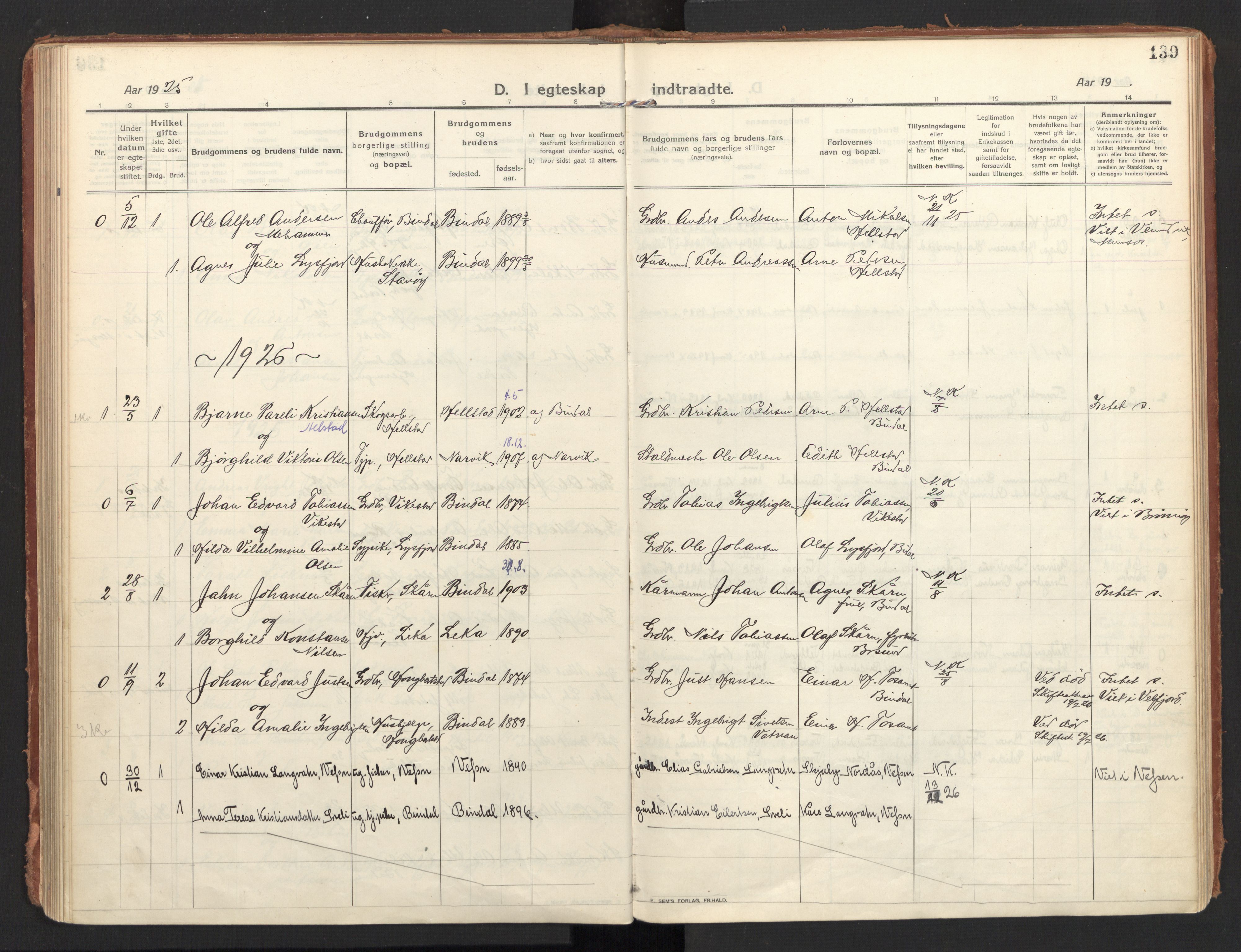 Ministerialprotokoller, klokkerbøker og fødselsregistre - Nordland, AV/SAT-A-1459/810/L0156: Parish register (official) no. 810A15, 1915-1930, p. 139