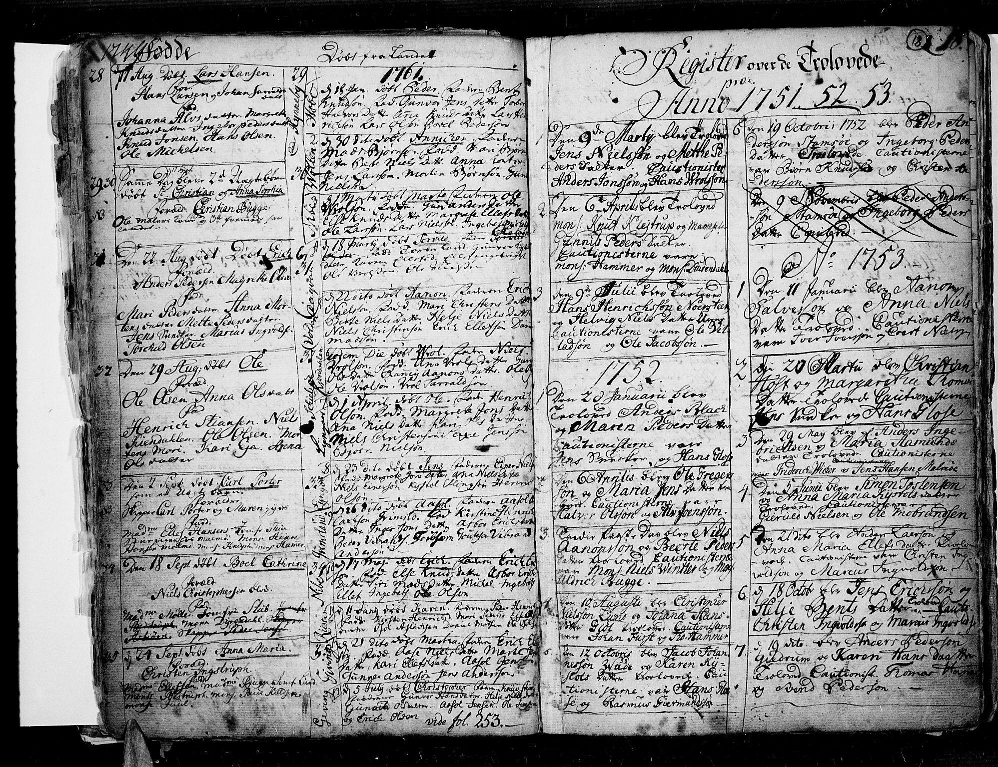 Risør sokneprestkontor, SAK/1111-0035/F/Fb/L0002: Parish register (copy) no. B 2, 1747-1812, p. 18