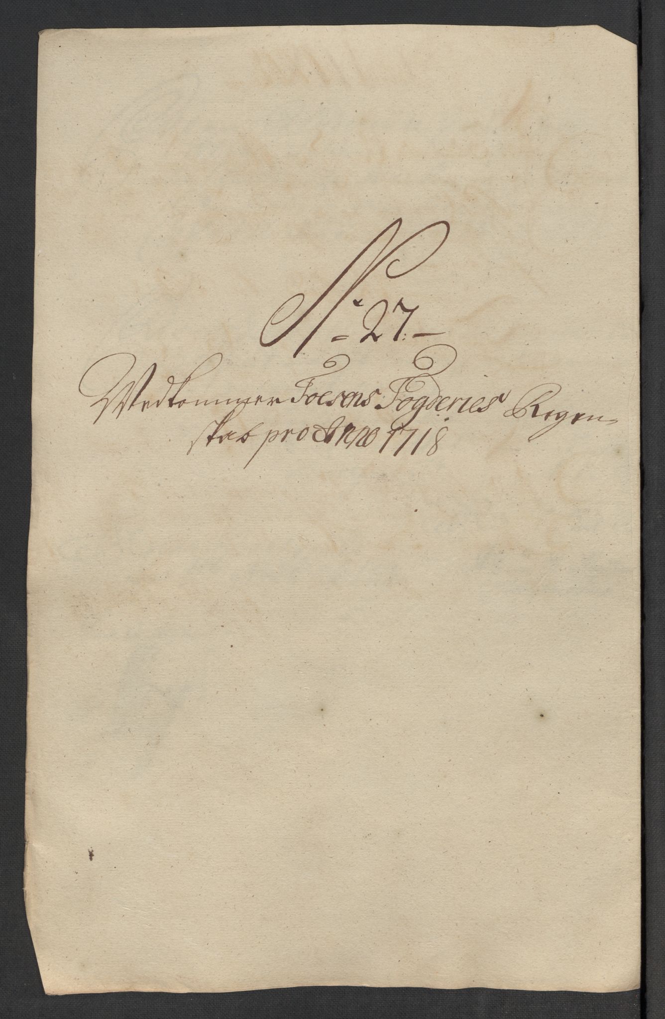 Rentekammeret inntil 1814, Reviderte regnskaper, Fogderegnskap, AV/RA-EA-4092/R57/L3866: Fogderegnskap Fosen, 1718, p. 185