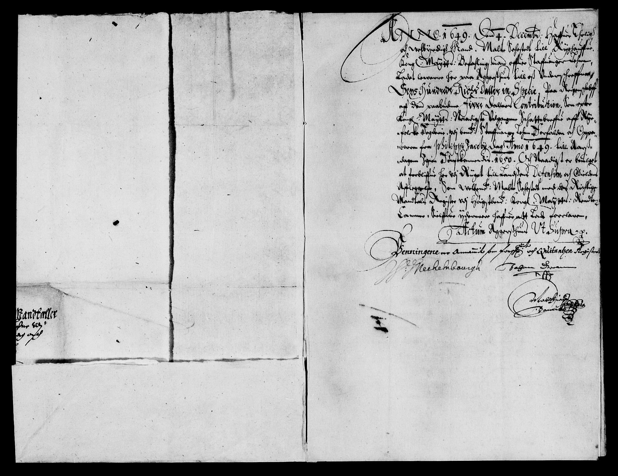 Rentekammeret inntil 1814, Reviderte regnskaper, Lensregnskaper, AV/RA-EA-5023/R/Rb/Rbs/L0033: Stavanger len, 1649-1652