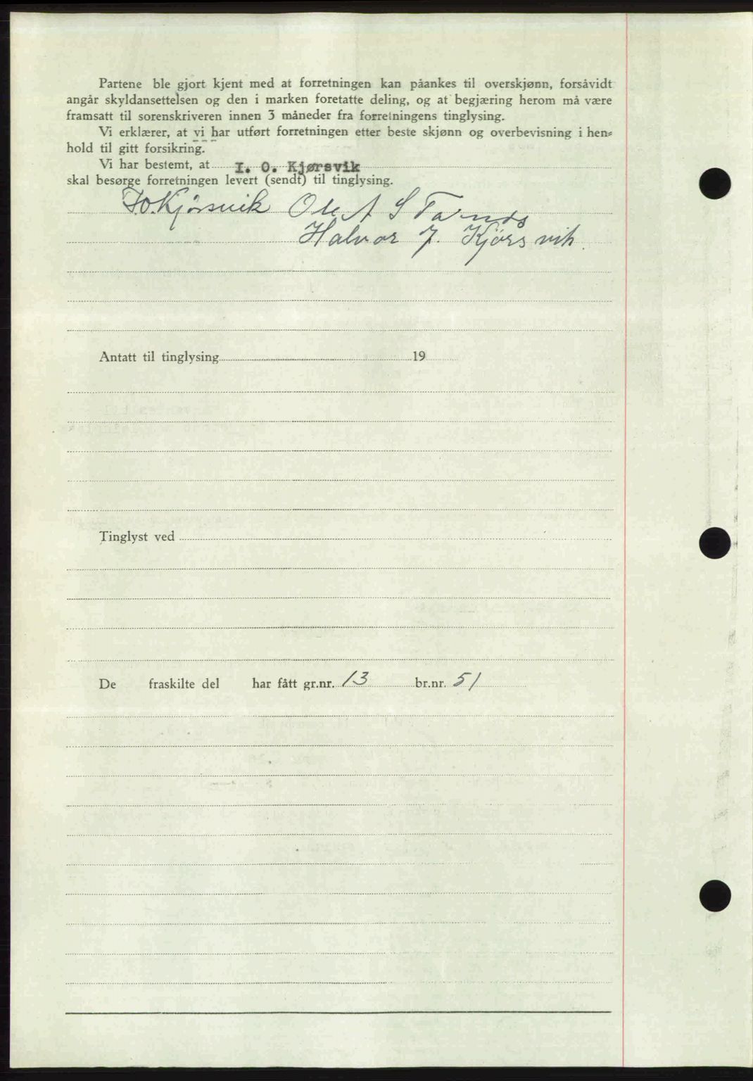 Romsdal sorenskriveri, AV/SAT-A-4149/1/2/2C: Mortgage book no. A23, 1947-1947, Diary no: : 1694/1947