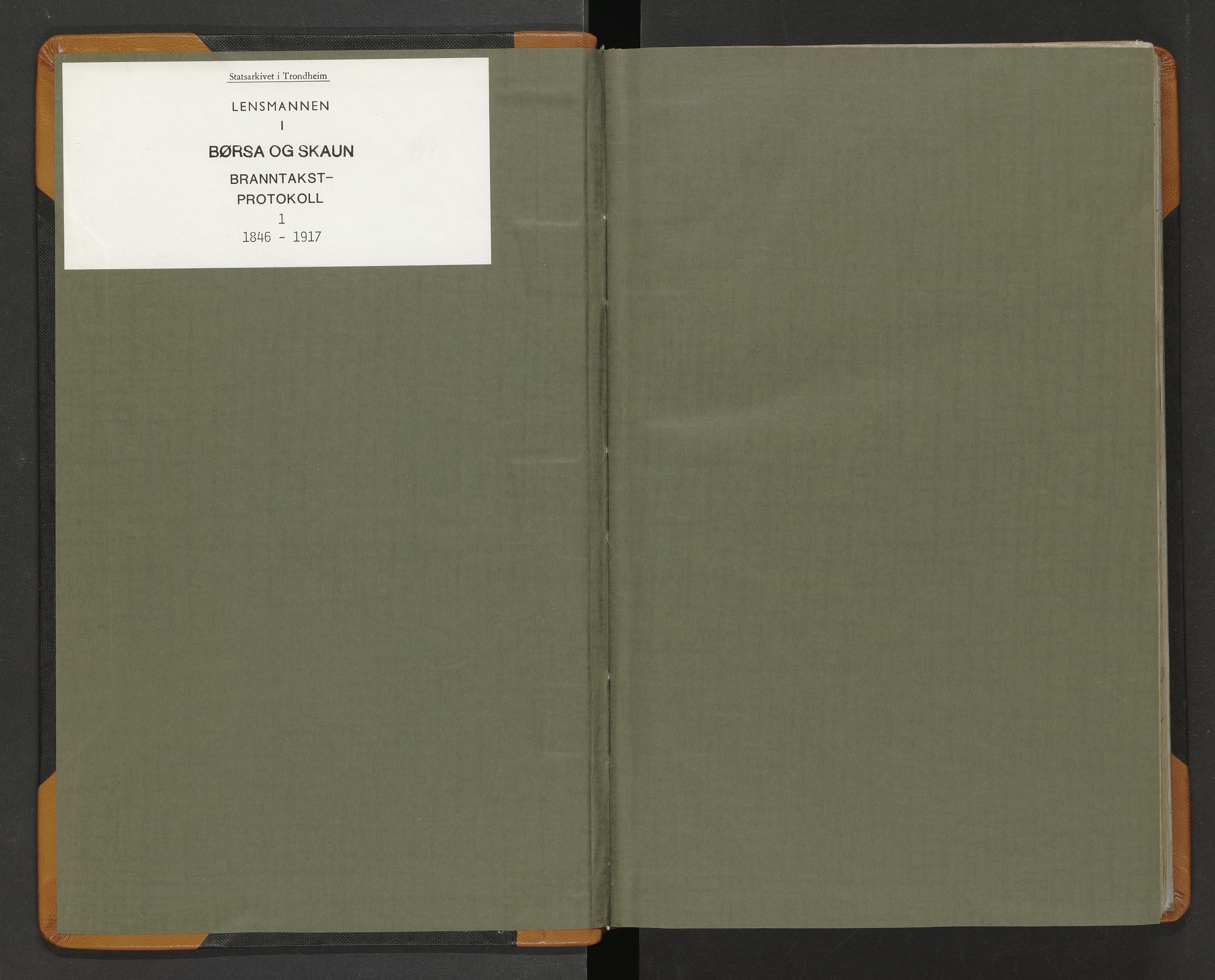 Norges Brannkasse Børsa og Skaun, AV/SAT-A-5537/Fa/L0001: Branntakstprotokoll, 1846-1917