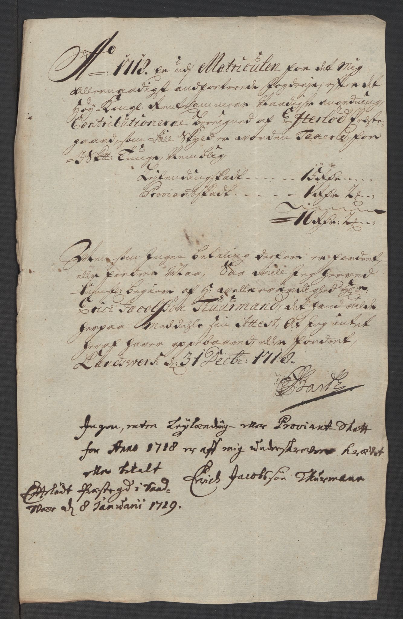 Rentekammeret inntil 1814, Reviderte regnskaper, Fogderegnskap, RA/EA-4092/R24/L1594: Fogderegnskap Numedal og Sandsvær, 1718, p. 298