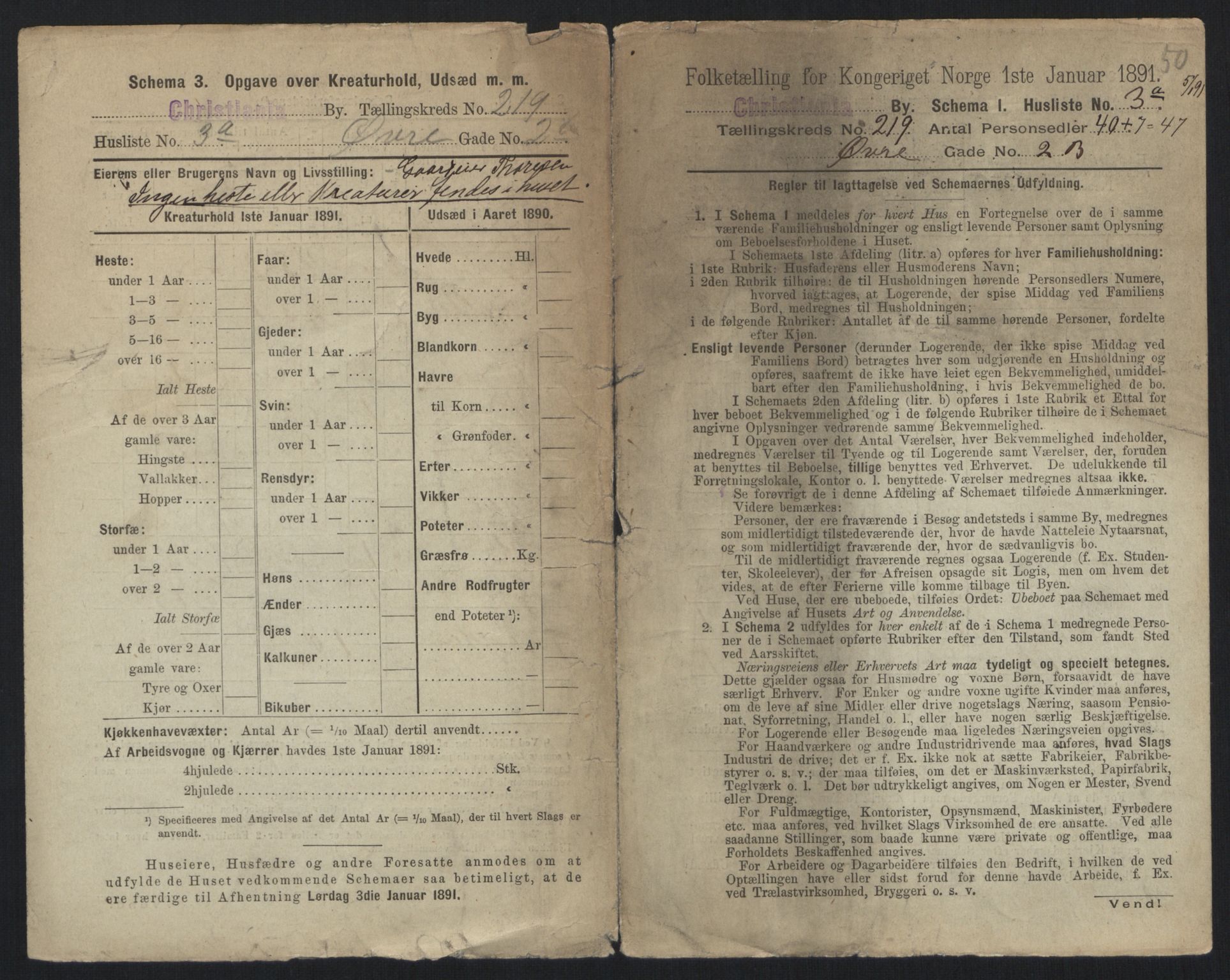 RA, 1891 census for 0301 Kristiania, 1891, p. 129914