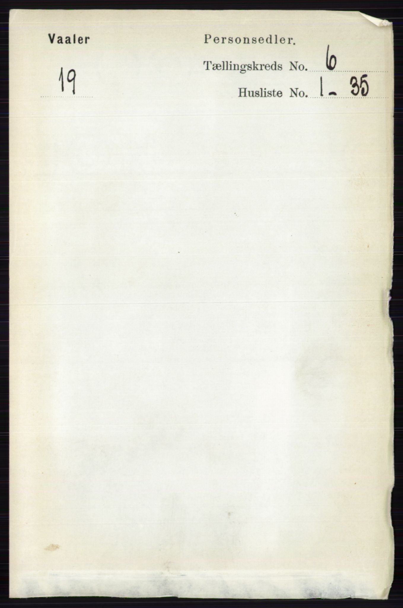 RA, 1891 census for 0426 Våler, 1891, p. 2463