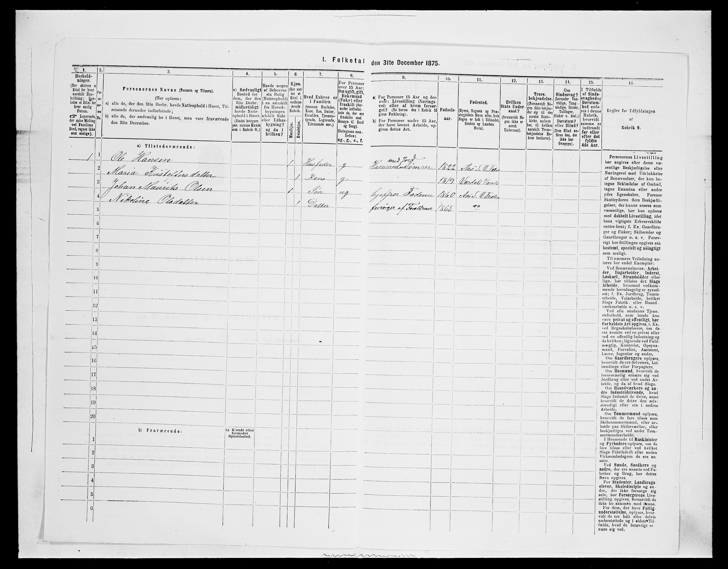 SAH, 1875 census for 0529P Vestre Toten, 1875, p. 1141