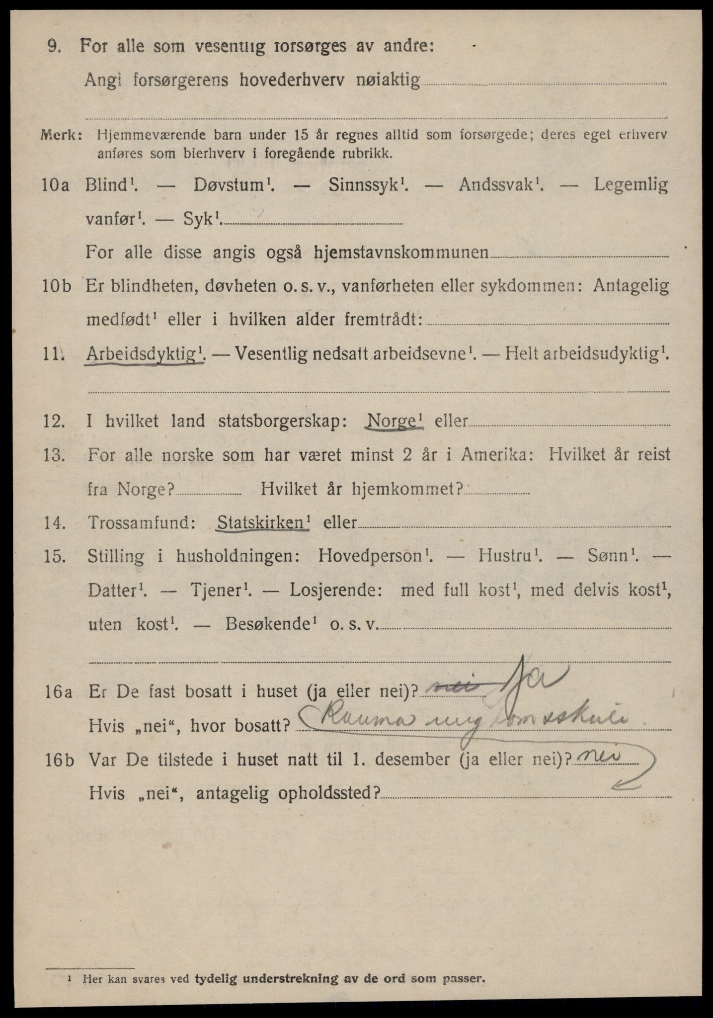 SAT, 1920 census for Hen, 1920, p. 1437