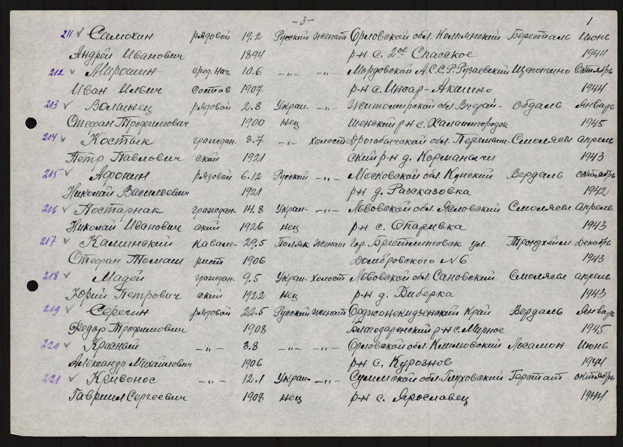 Flyktnings- og fangedirektoratet, Repatrieringskontoret, AV/RA-S-1681/D/Db/L0018: Displaced Persons (DPs) og sivile tyskere, 1945-1948, p. 45