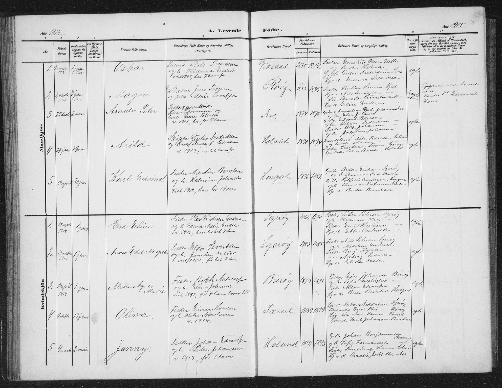 Ministerialprotokoller, klokkerbøker og fødselsregistre - Nordland, AV/SAT-A-1459/816/L0254: Parish register (copy) no. 816C04, 1905-1934