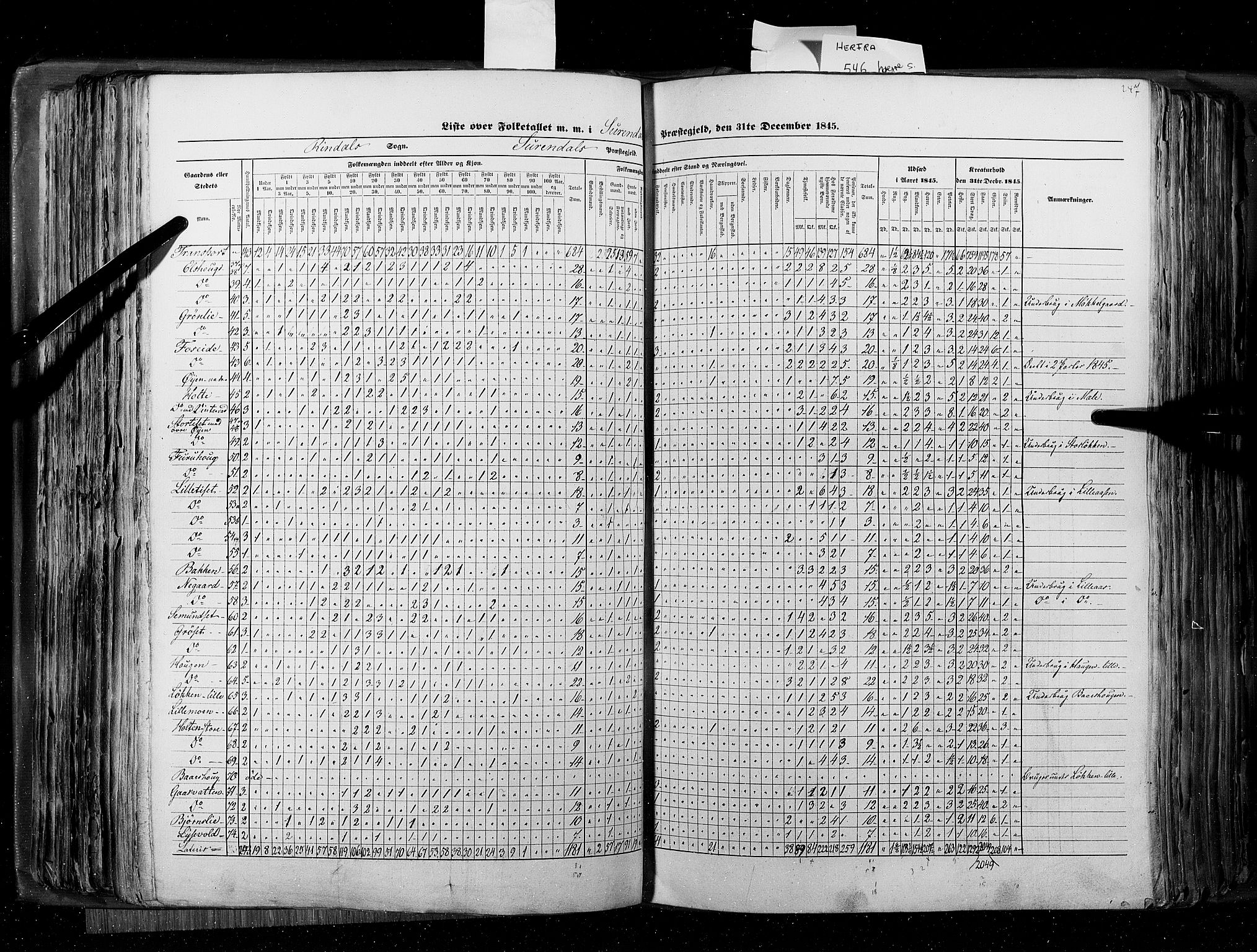 RA, Census 1845, vol. 8: Romsdal amt og Søndre Trondhjems amt, 1845, p. 247