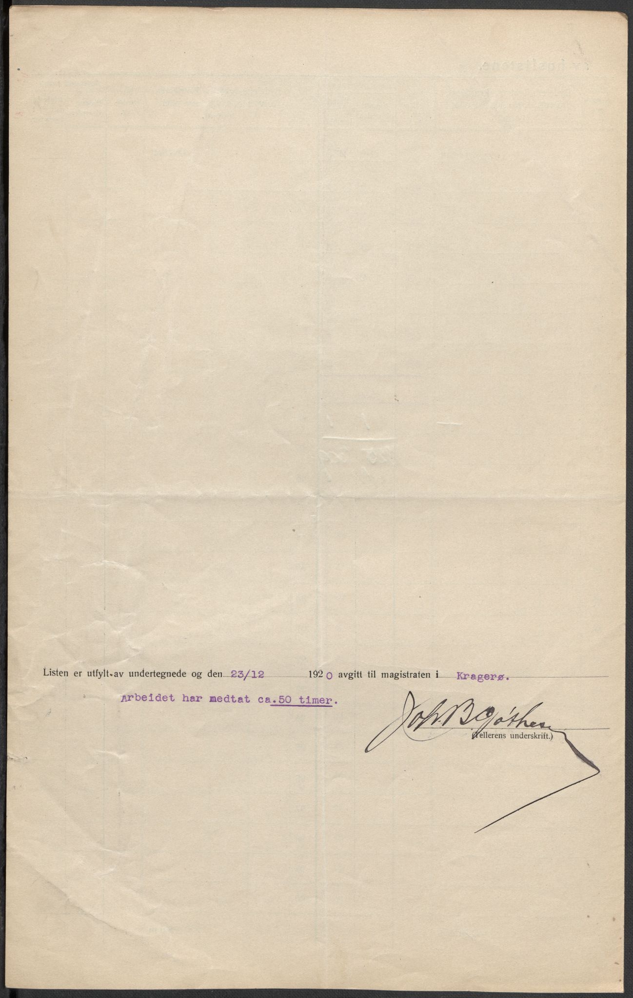 SAKO, 1920 census for Kragerø, 1920, p. 25