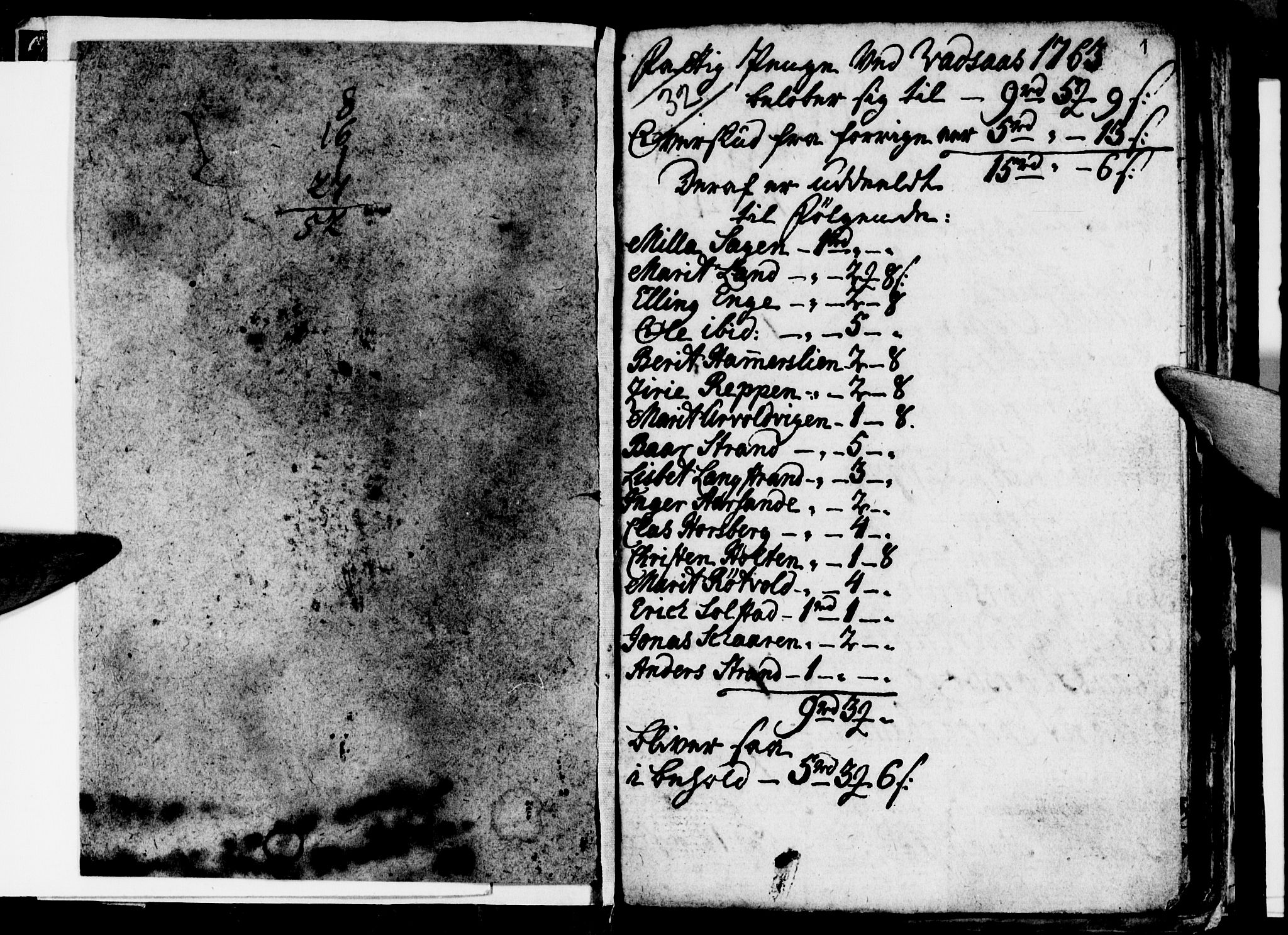 Ministerialprotokoller, klokkerbøker og fødselsregistre - Nordland, SAT/A-1459/810/L0138: Parish register (official) no. 810A02, 1763-1770, p. 1