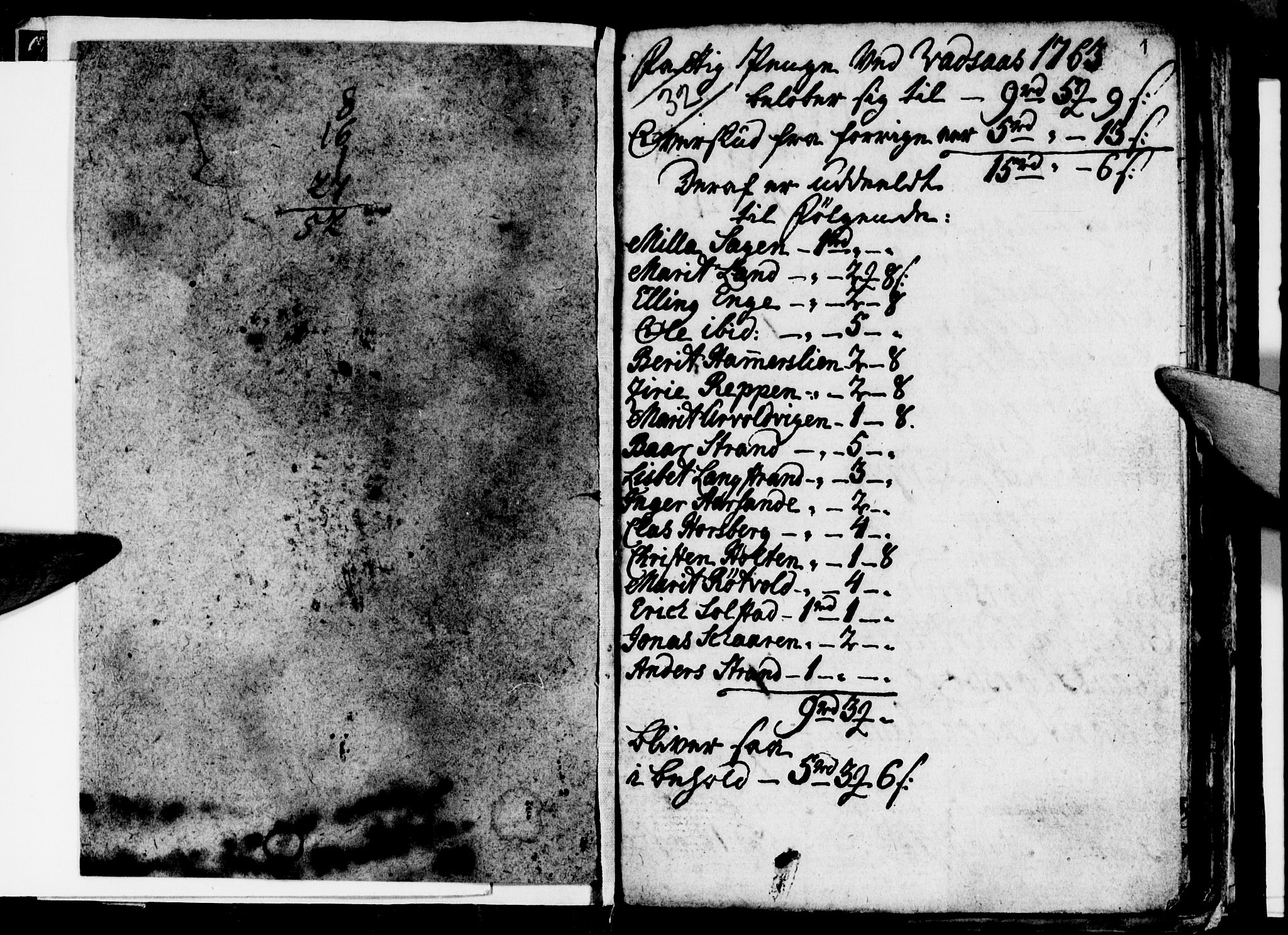 Ministerialprotokoller, klokkerbøker og fødselsregistre - Nordland, AV/SAT-A-1459/810/L0138: Parish register (official) no. 810A02, 1763-1770, p. 1