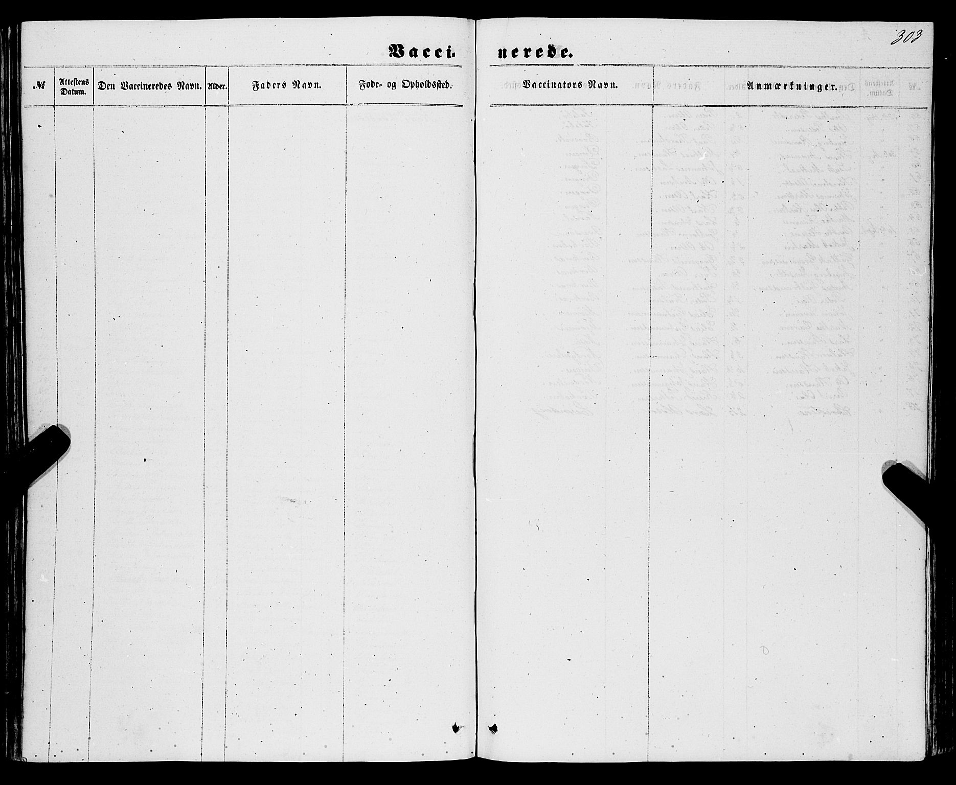 Gulen sokneprestembete, AV/SAB-A-80201/H/Haa/Haaa/L0022: Parish register (official) no. A 22, 1859-1869, p. 303