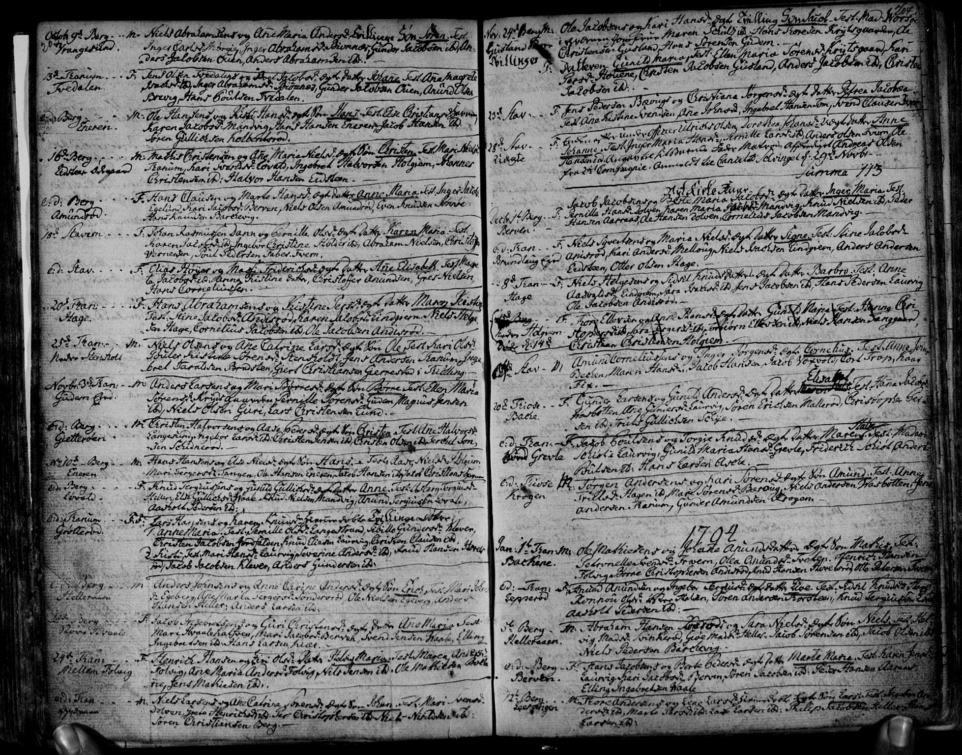 Brunlanes kirkebøker, AV/SAKO-A-342/F/Fa/L0001: Parish register (official) no. I 1, 1766-1801, p. 203-204