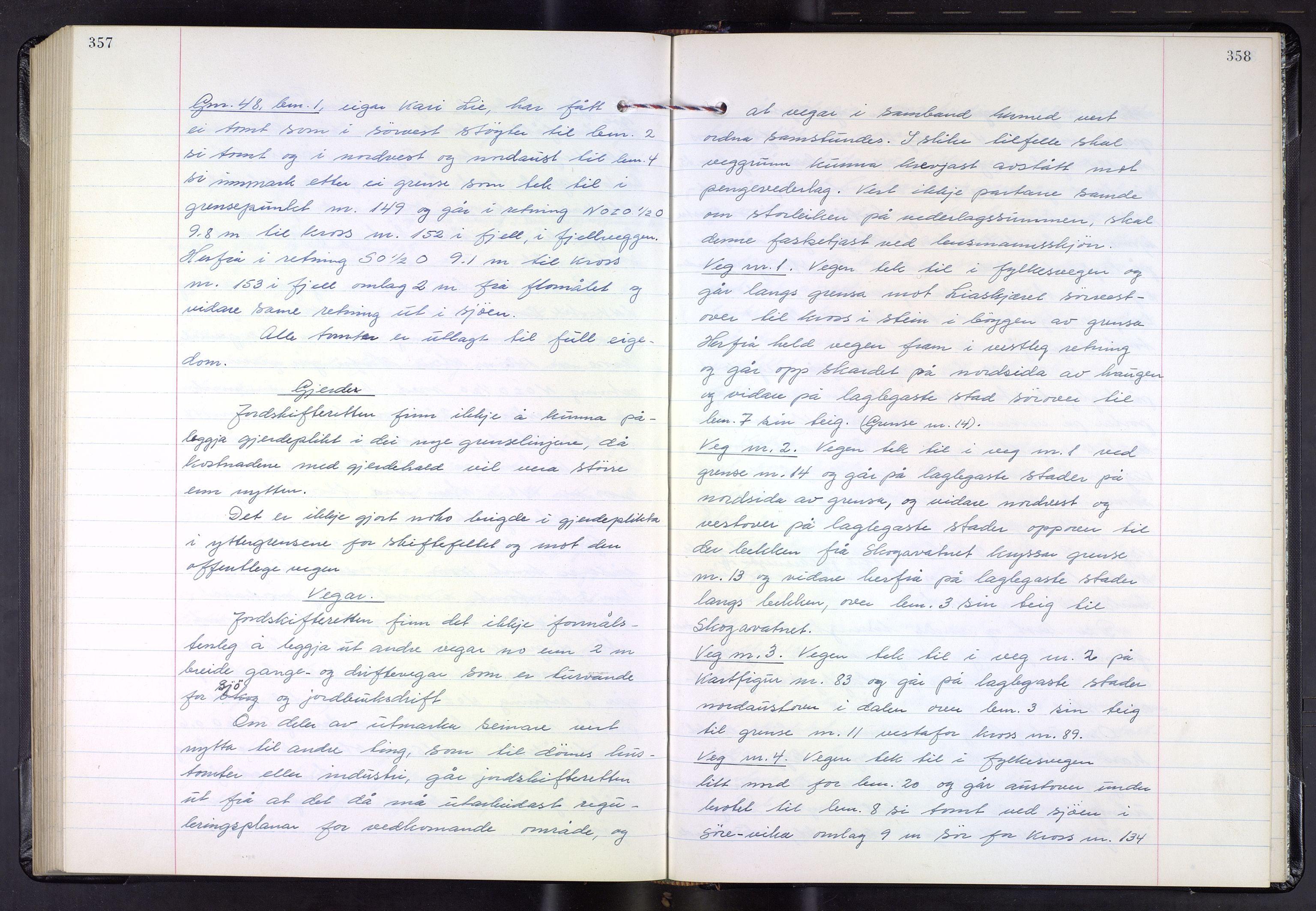 Hordaland jordskiftedøme - III Midhordland jordskiftedistrikt, AV/SAB-A-7001/A/Aa/L0037: Forhandlingsprotokoll, 1965-1970, p. 357-358