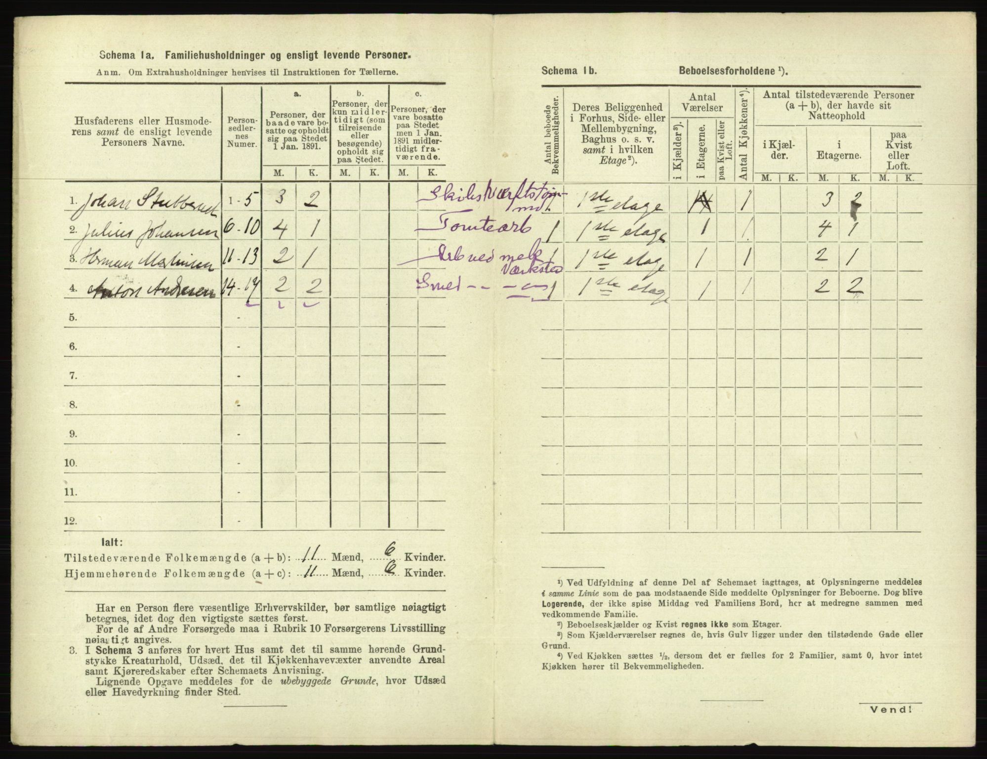 RA, 1891 census for 0104 Moss, 1891, p. 1269