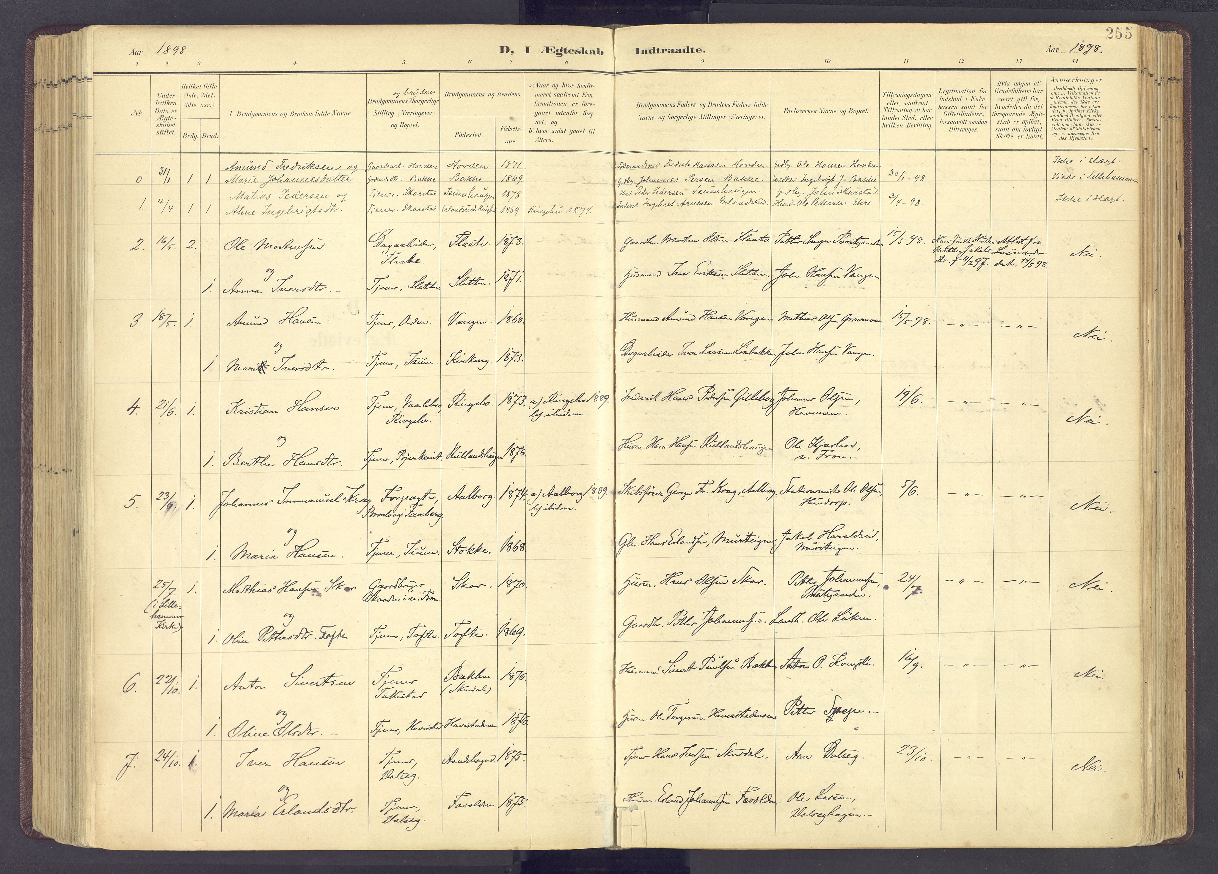 Sør-Fron prestekontor, SAH/PREST-010/H/Ha/Haa/L0004: Parish register (official) no. 4, 1898-1919, p. 255