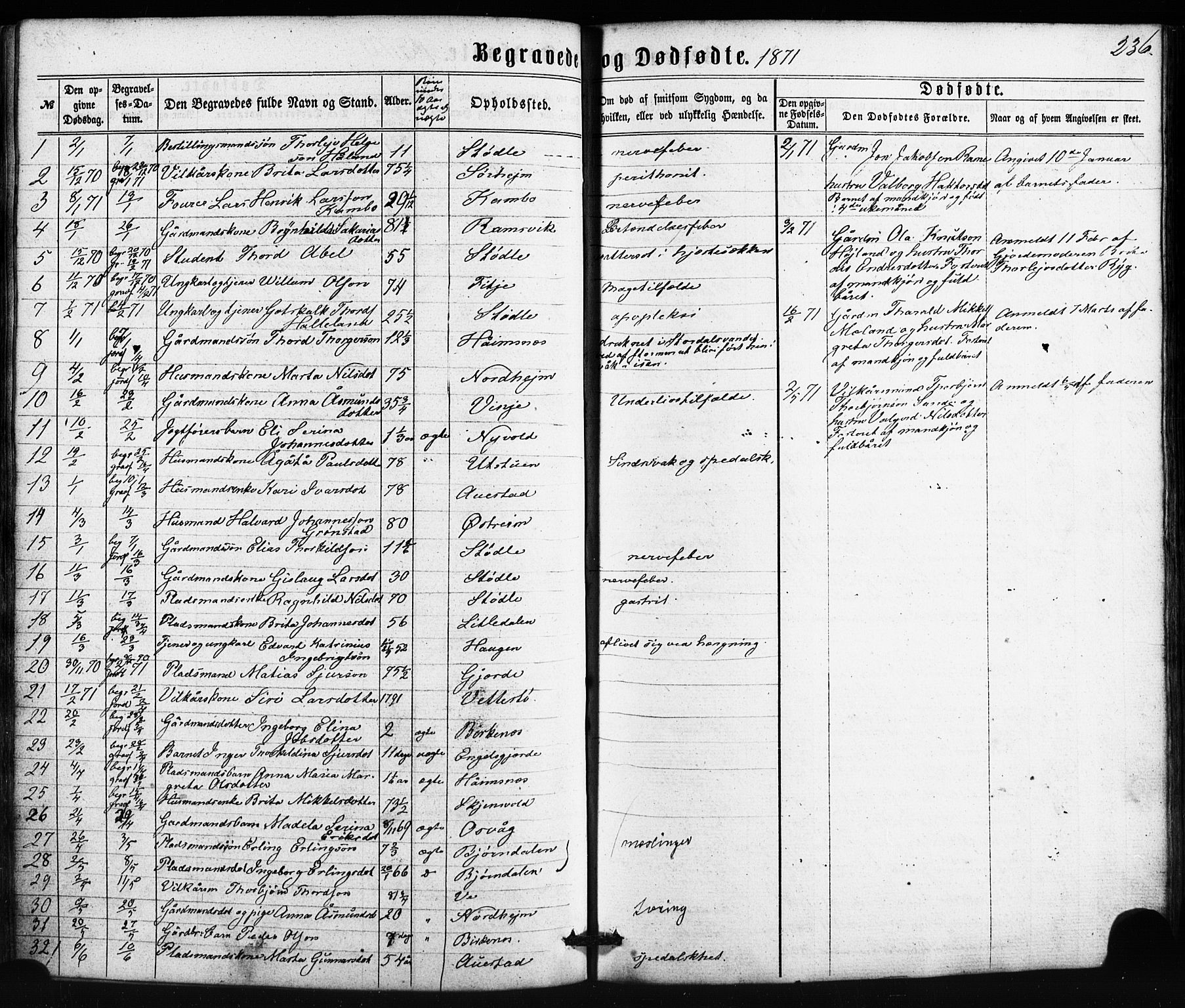 Etne sokneprestembete, SAB/A-75001/H/Haa: Parish register (official) no. A 9, 1862-1878, p. 236