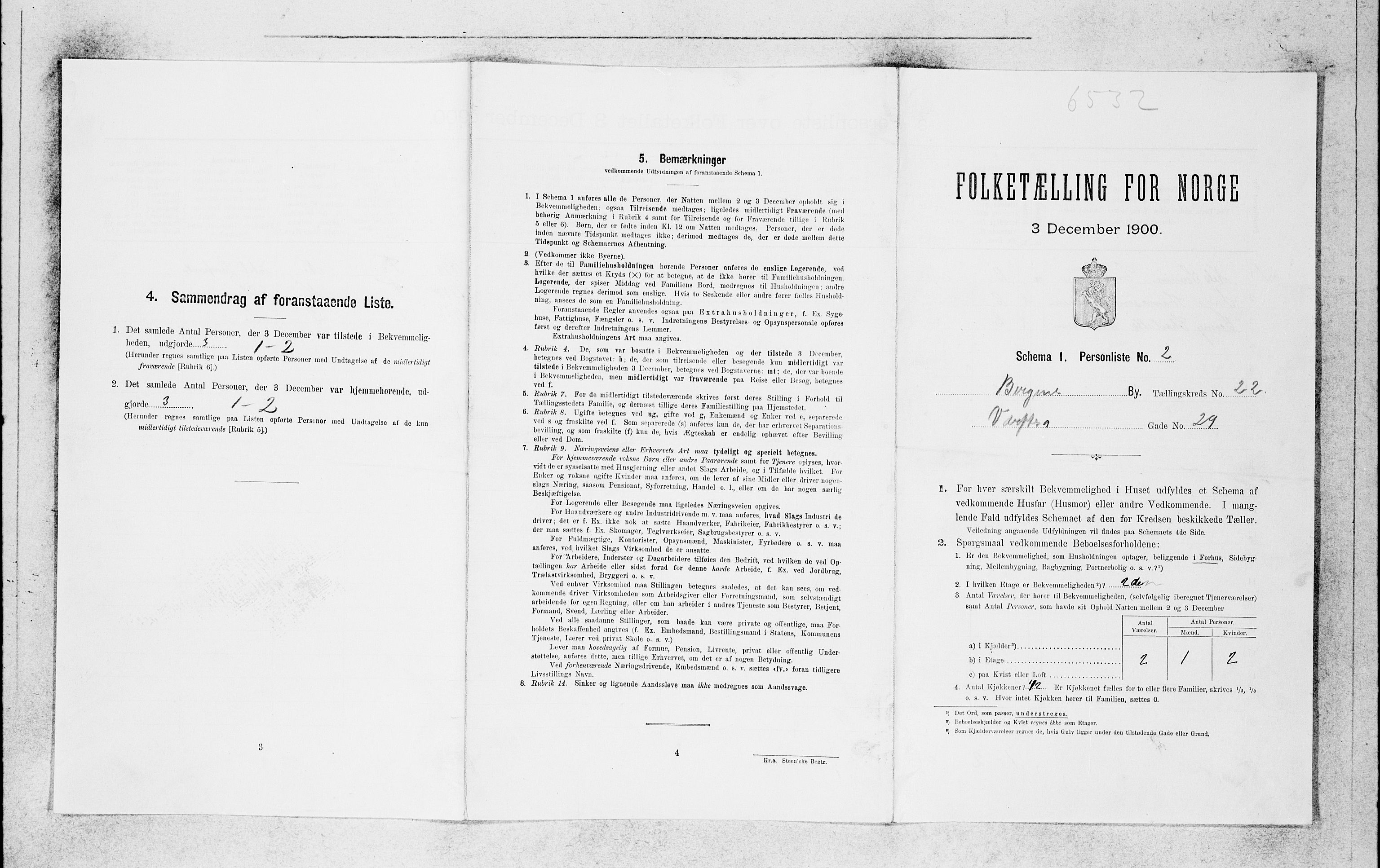 SAB, 1900 census for Bergen, 1900, p. 4723