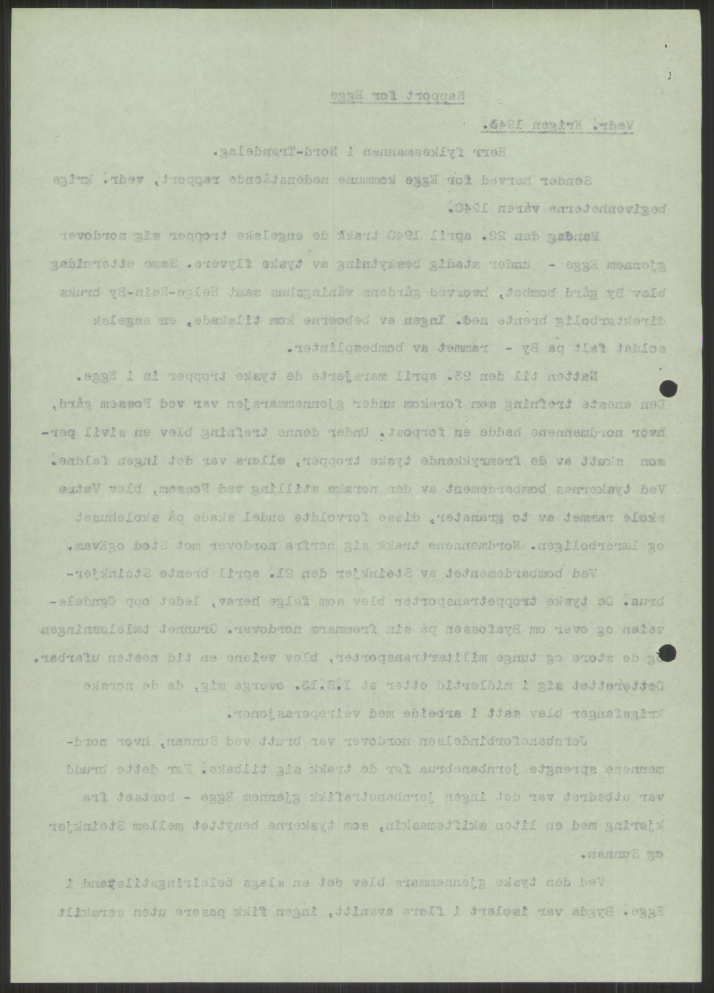 Forsvaret, Forsvarets krigshistoriske avdeling, RA/RAFA-2017/Y/Ya/L0016: II-C-11-31 - Fylkesmenn.  Rapporter om krigsbegivenhetene 1940., 1940, p. 455